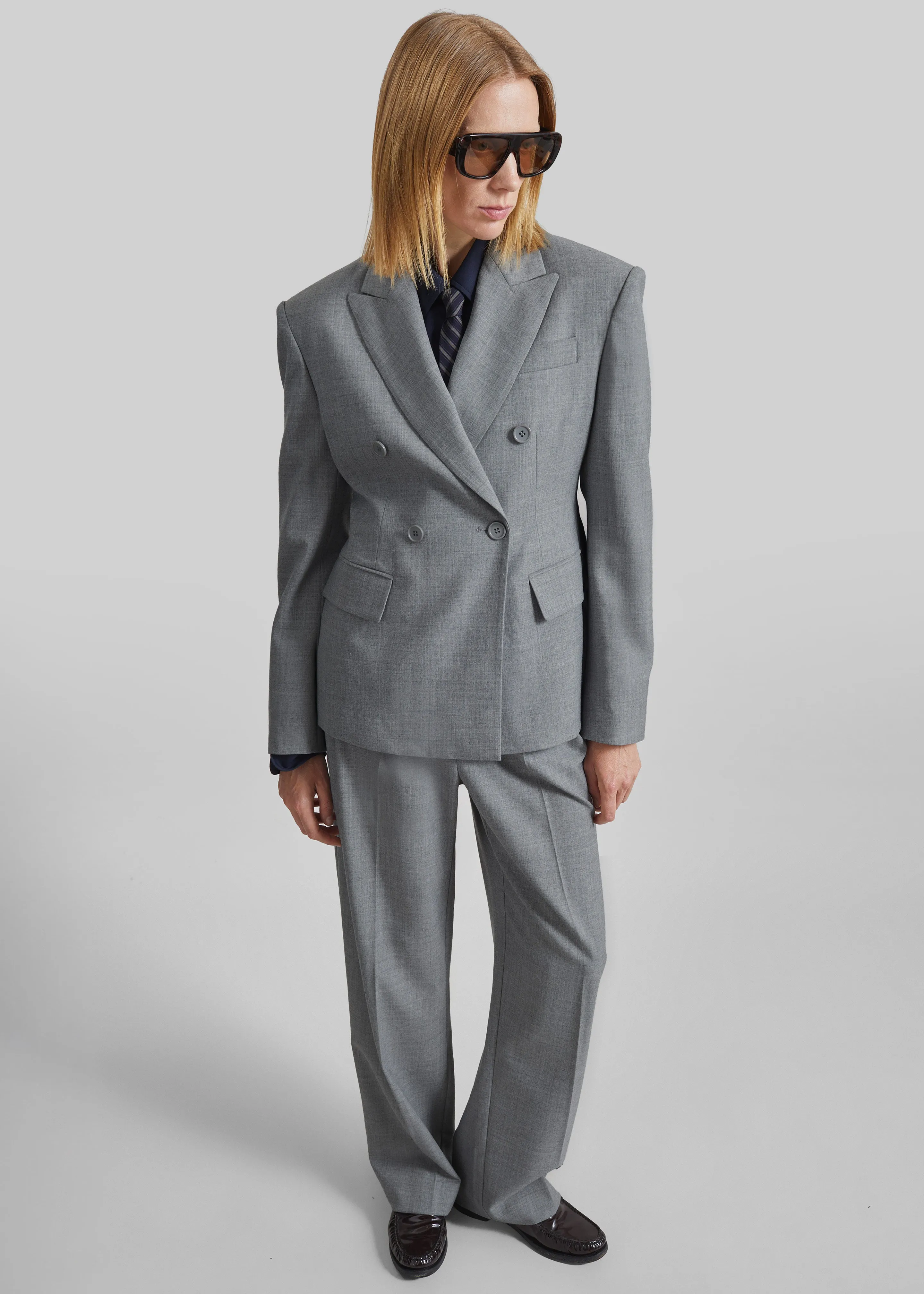 Doyer Pleated Trousers - Light Grey sold by Frankie Shop product image thumbnail 4