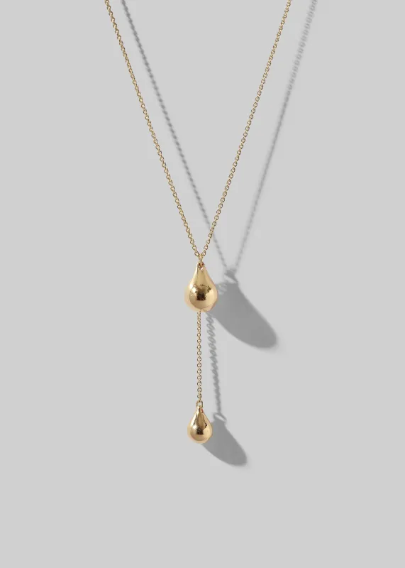 Otiumberg Stilla Lariat Necklace - Gold made by Otiumberg