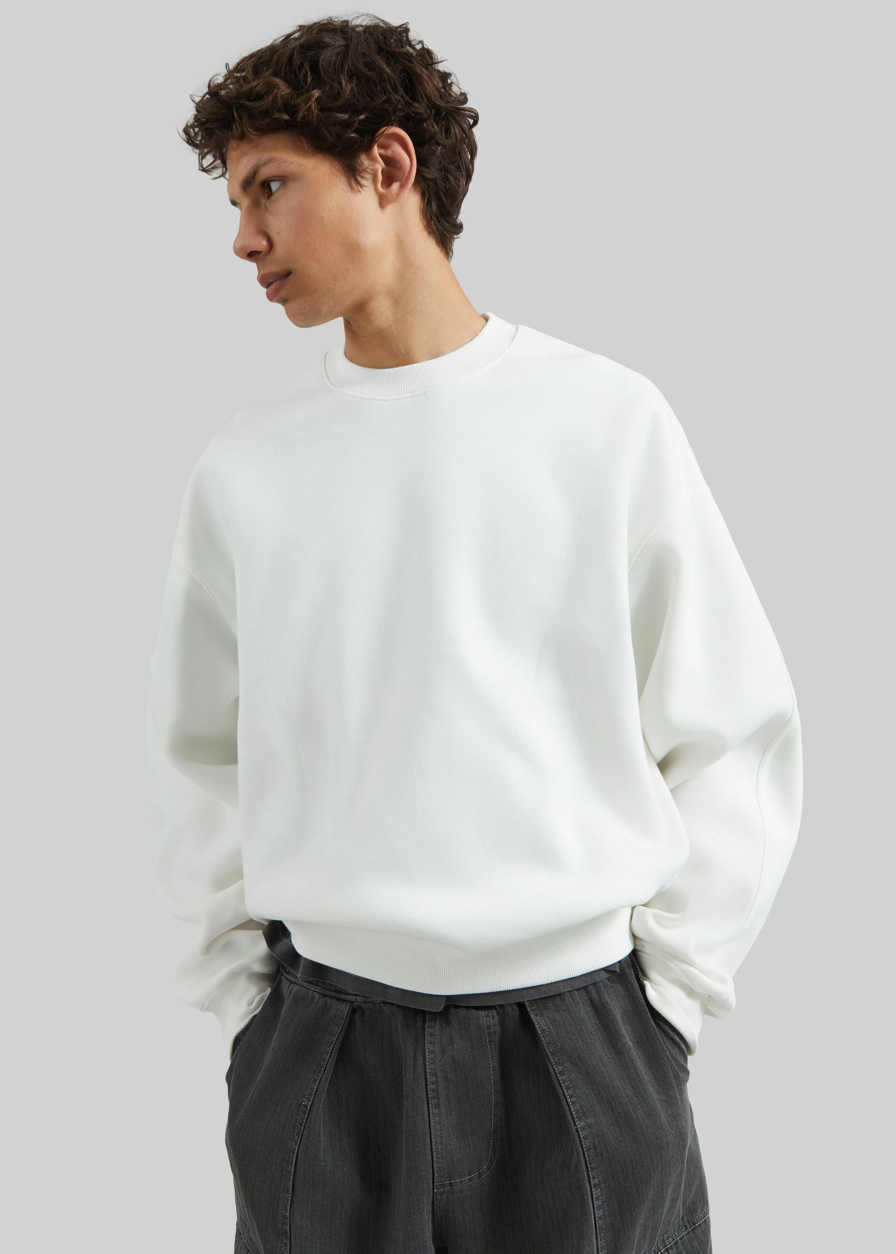 Dunloy Oversized Sweatshirt - White sold by Frankie Shop