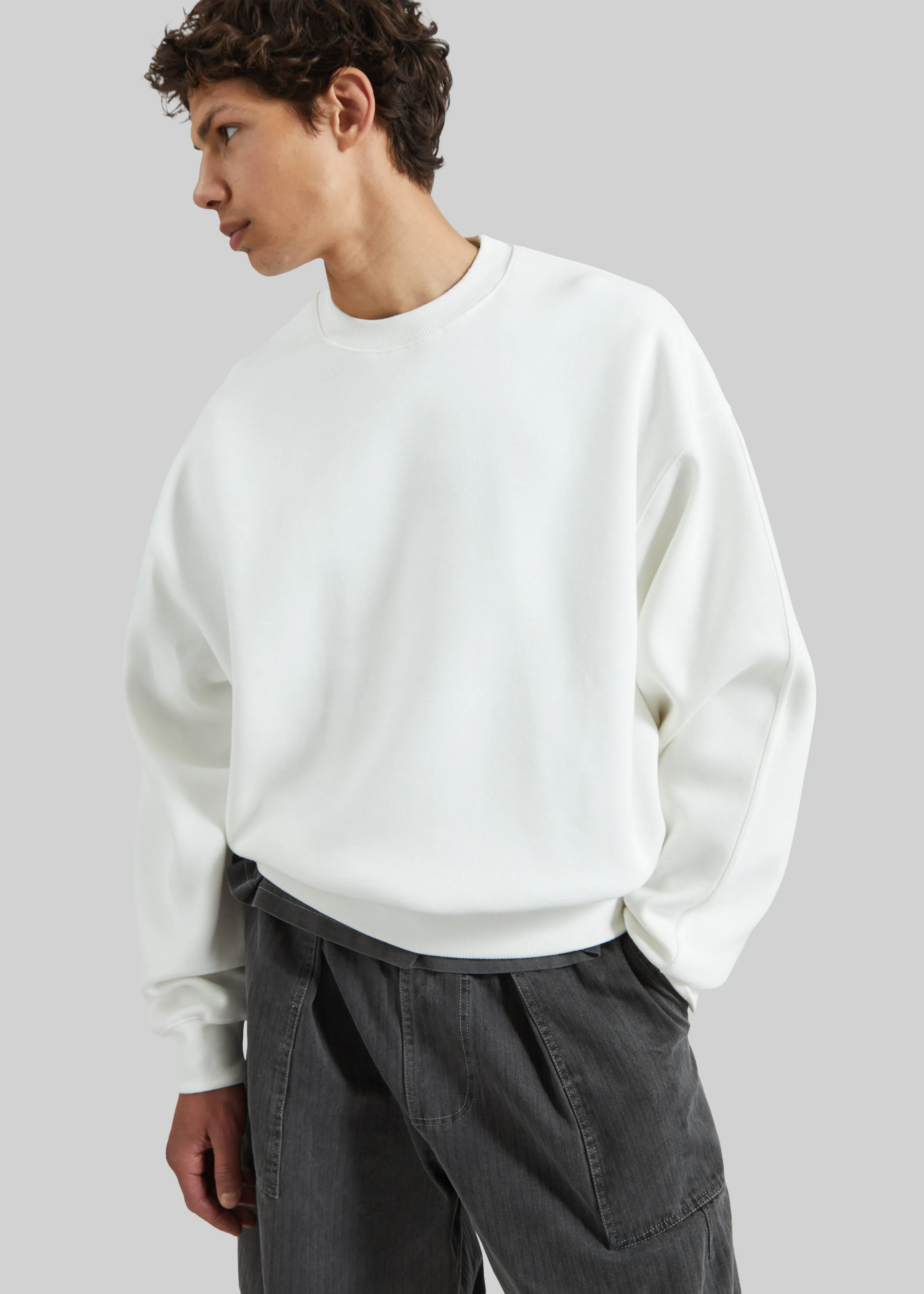 Dunloy Oversized Sweatshirt - White sold by Frankie Shop product image thumbnail 5