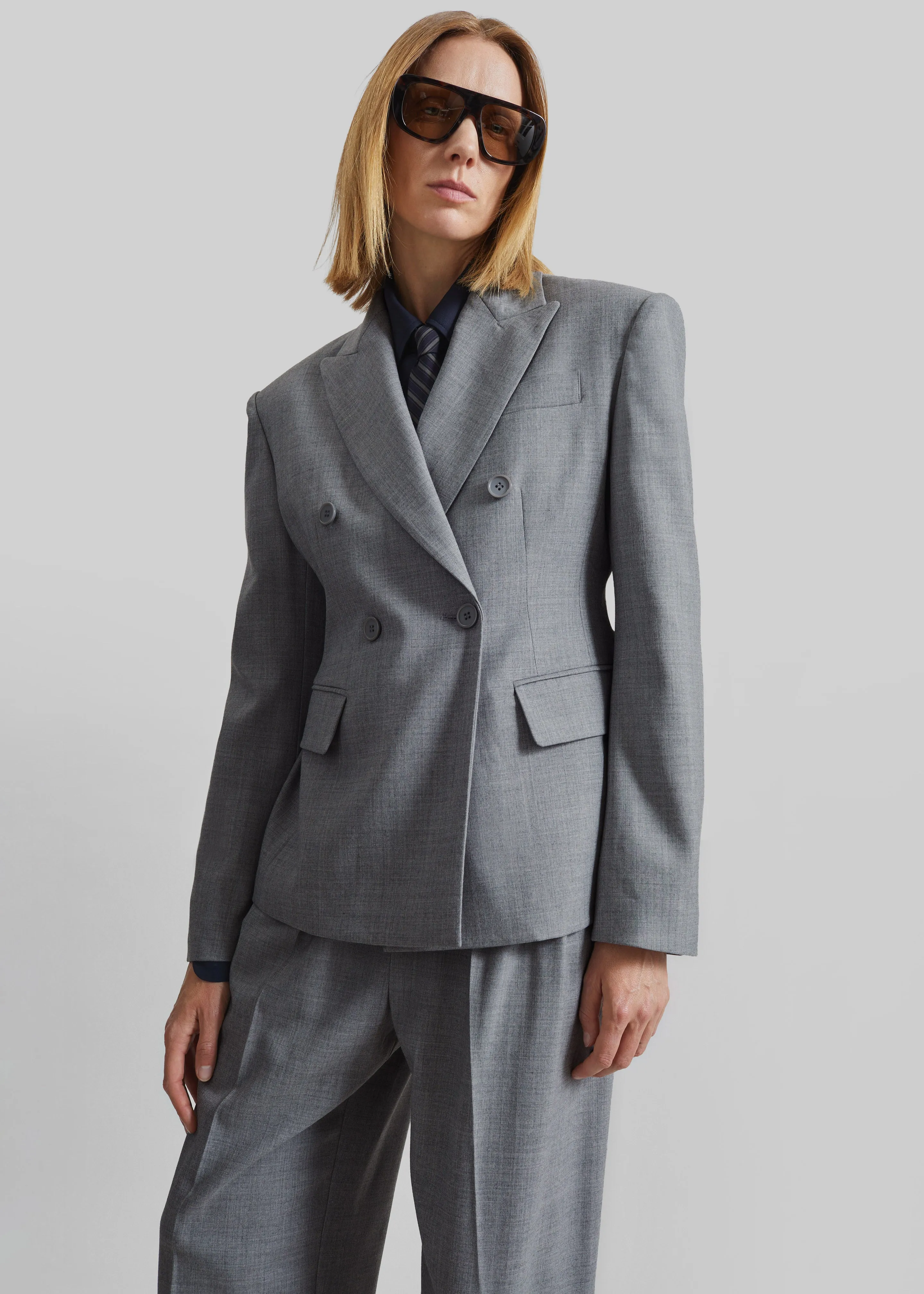 Doyer Cinched Blazer - Light Grey sold by Frankie Shop product image thumbnail 5