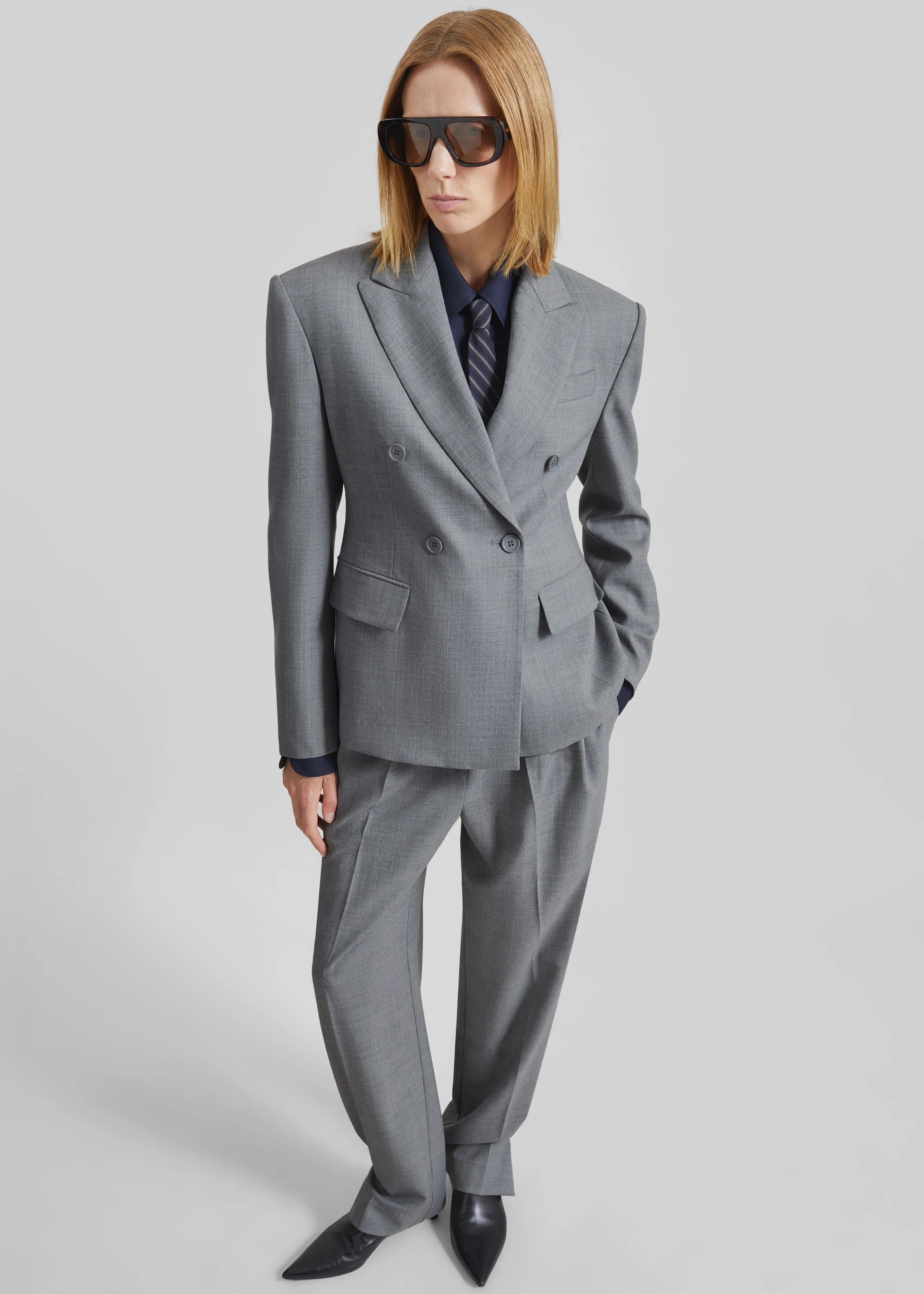 Doyer Cinched Blazer - Light Grey sold by Frankie Shop product image thumbnail 4