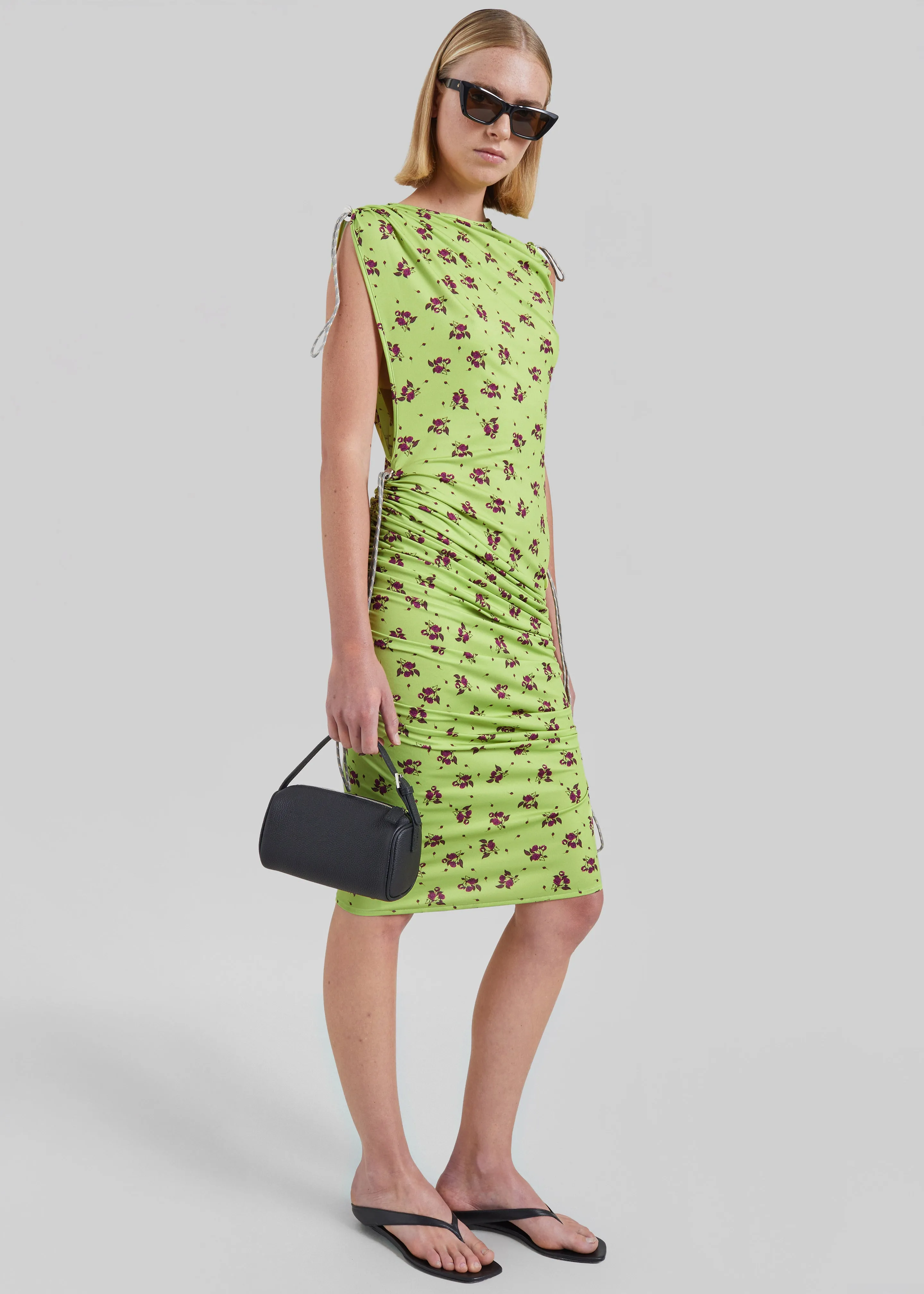 Coperni Printed Adjustable Dress - Green sold by Frankie Shop