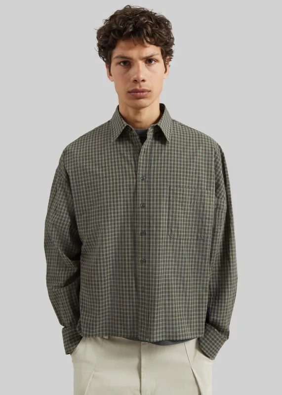 Bray Boxy Shirt - Olive Glen Plaid made by Frankie Shop