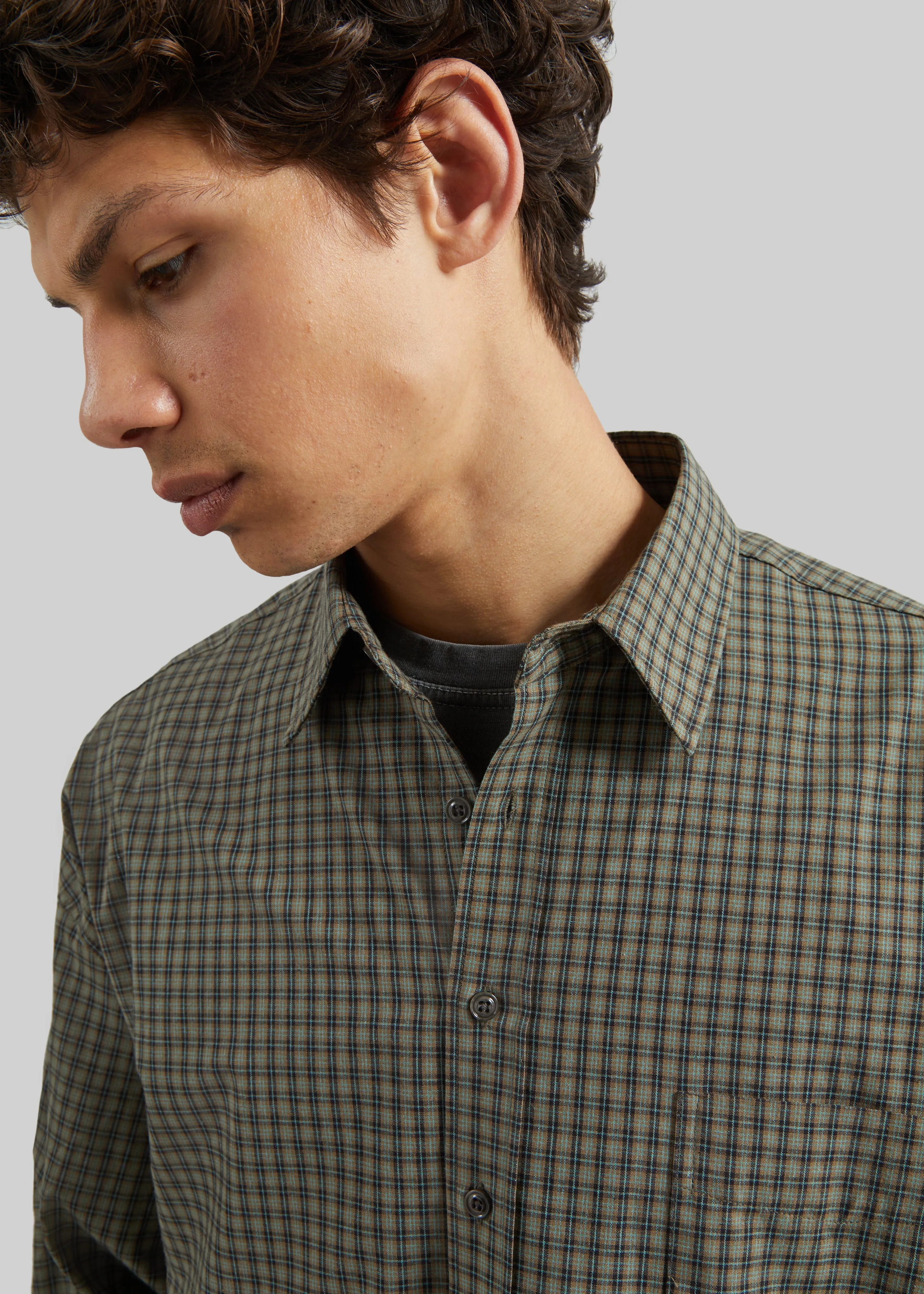 Bray Boxy Shirt - Olive Glen Plaid sold by Frankie Shop product image thumbnail 2