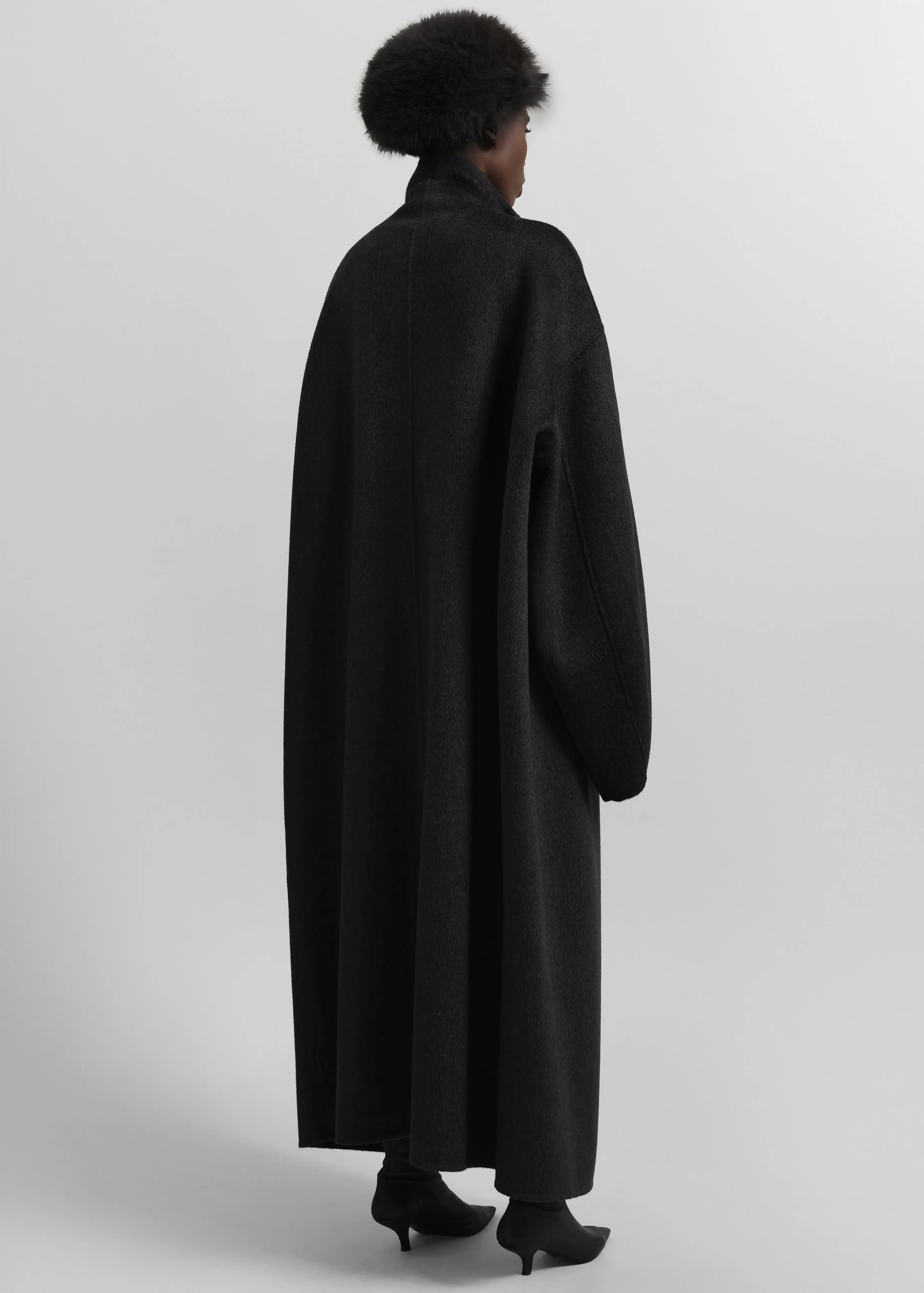 Leroy Funnel Neck Wool Coat - Black sold by Frankie Shop product image thumbnail 5