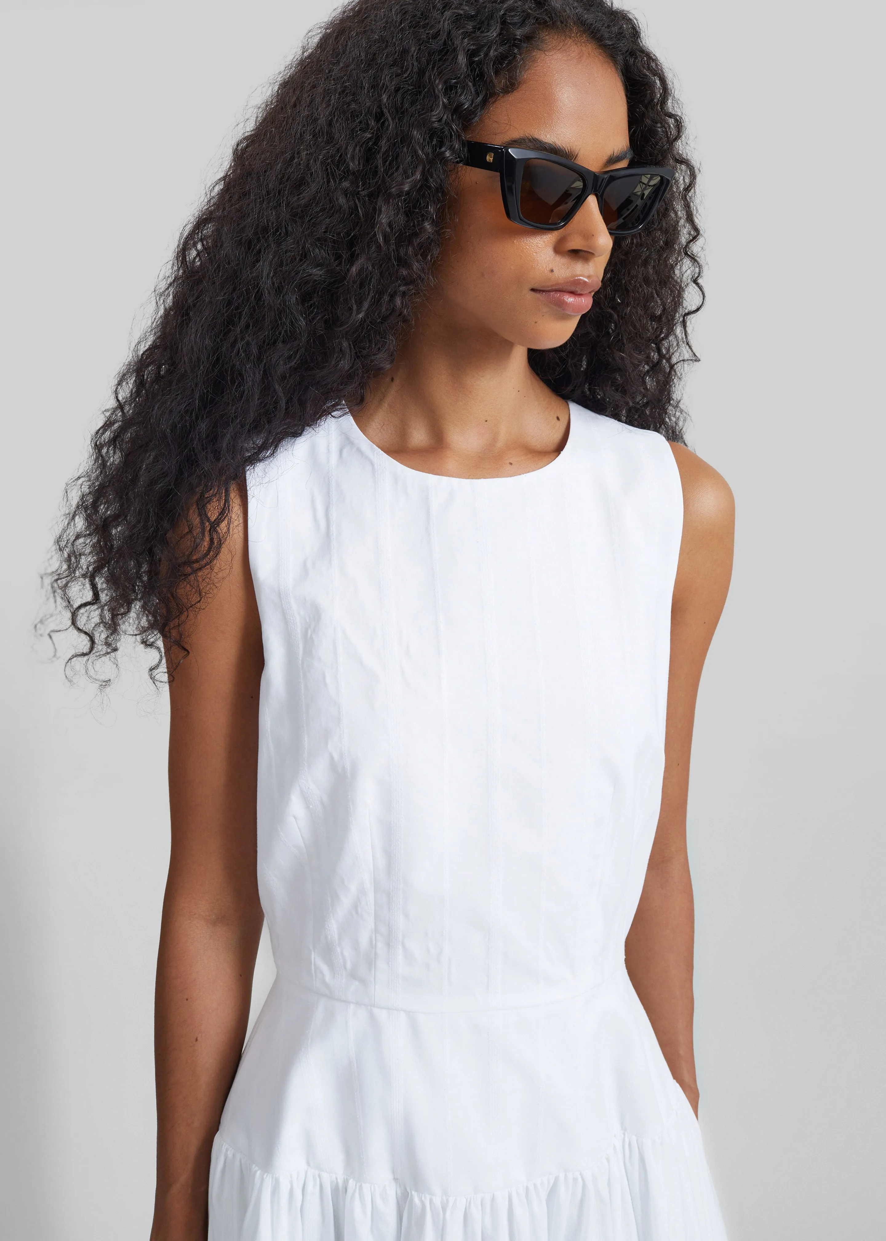 Loulou de Saison Ama Flared Dress - White sold by Frankie Shop product image thumbnail 5