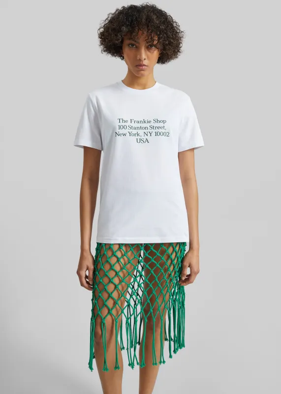 TFS Stanton T-Shirt - White/Green made by Frankie Shop