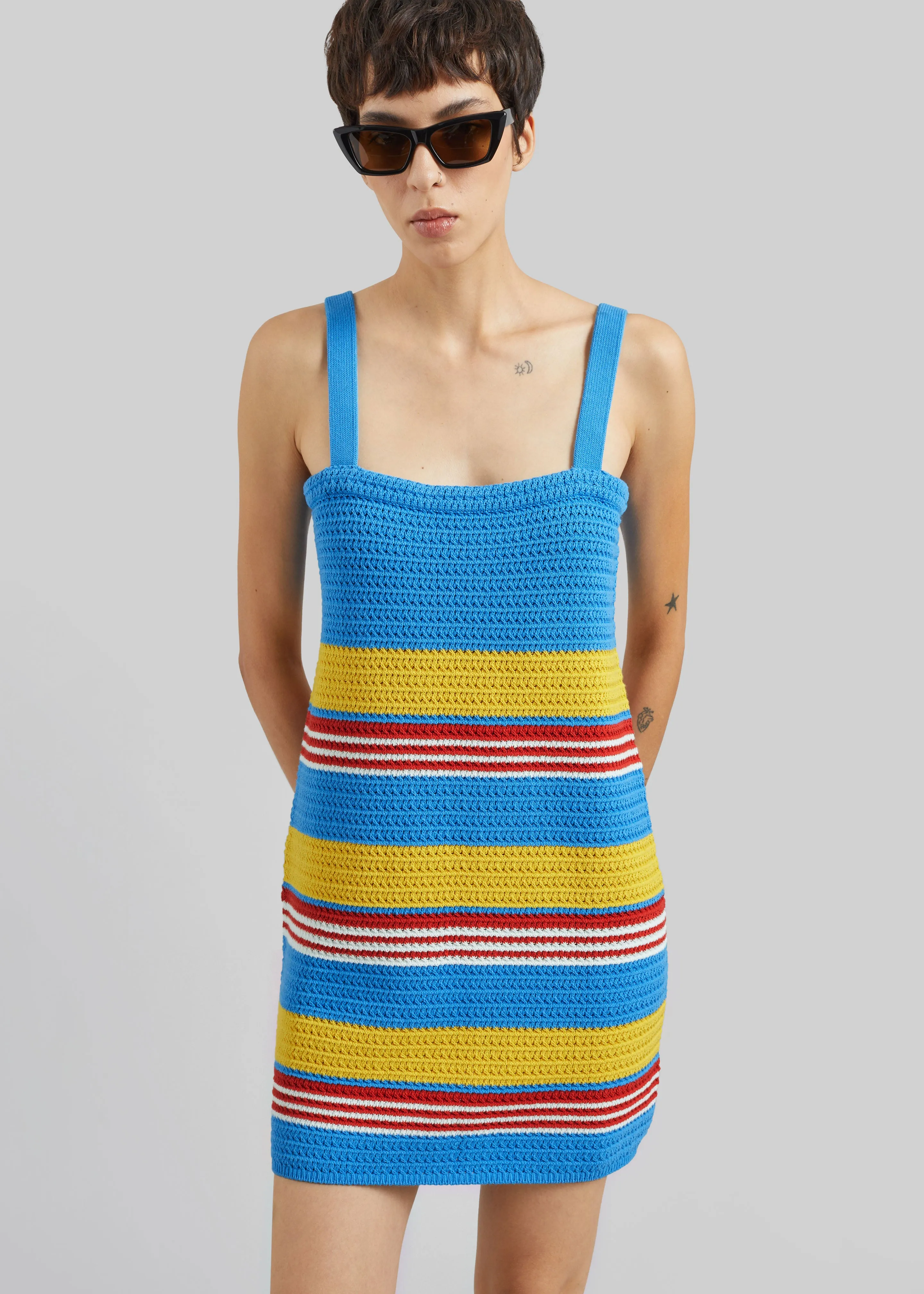 Posse Tammy Dress - Blue Multistripe sold by Frankie Shop product image thumbnail 2