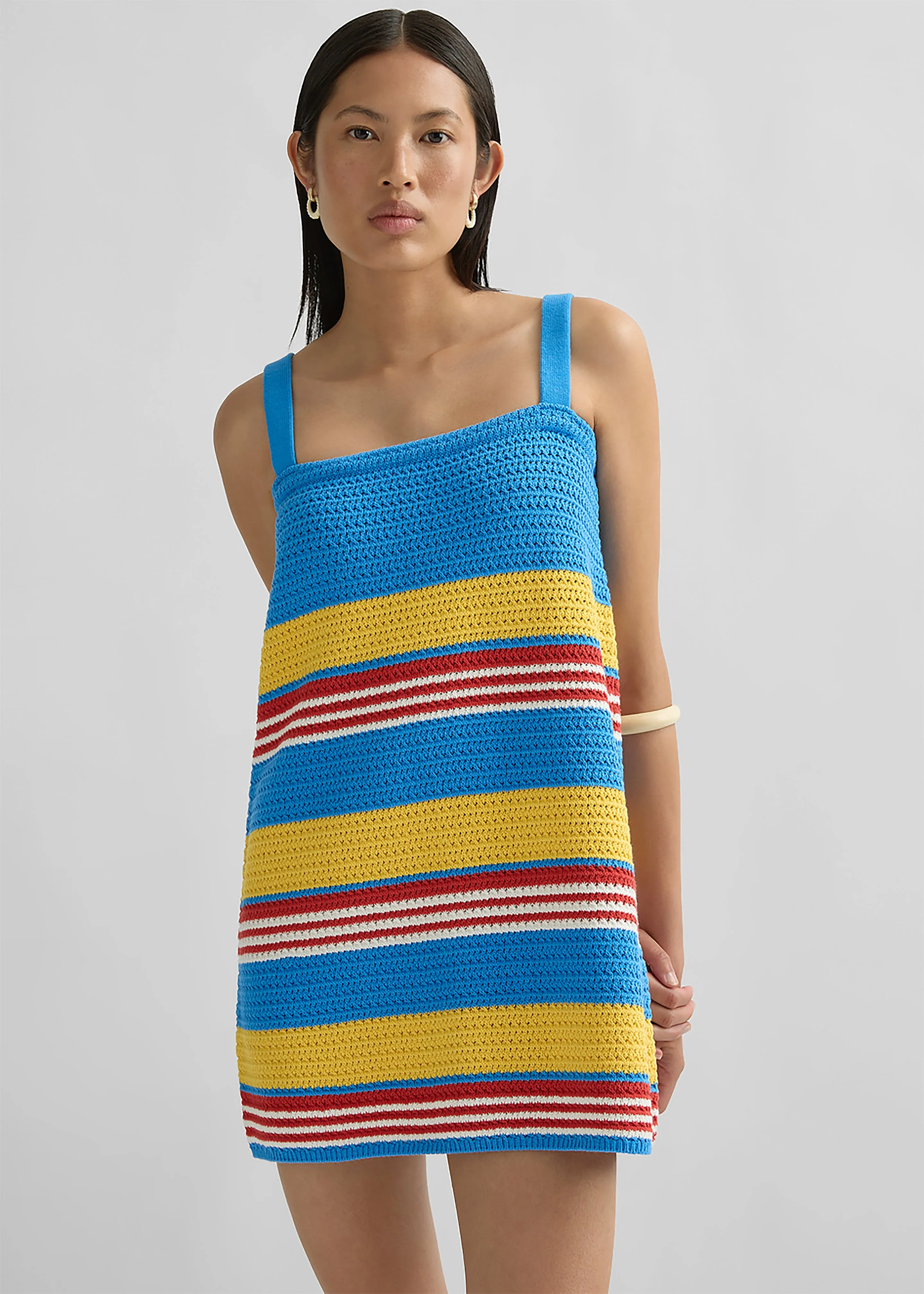 Posse Tammy Dress - Blue Multistripe sold by Frankie Shop product image thumbnail 4