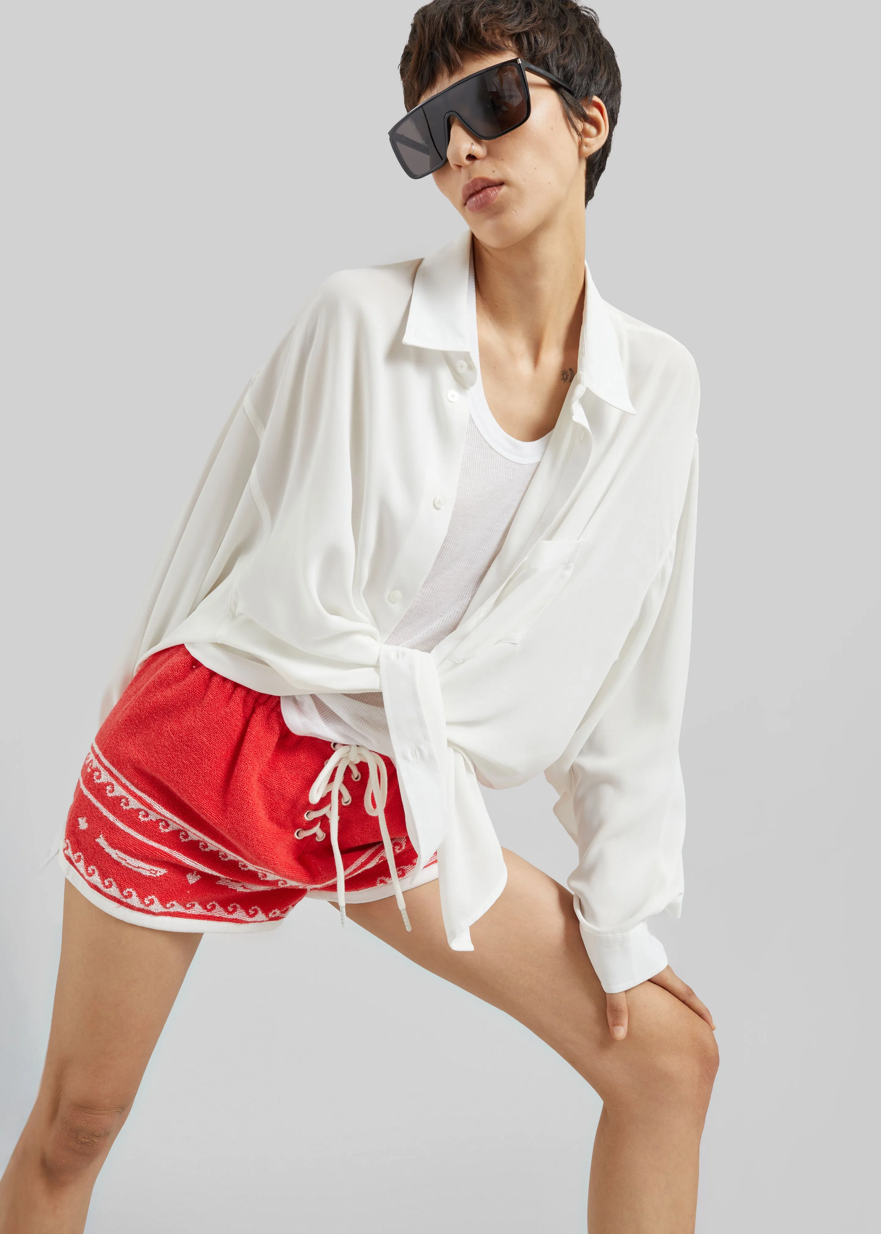 Posse Cody Shorts - Red Ivory Fish sold by Frankie Shop product image thumbnail 2