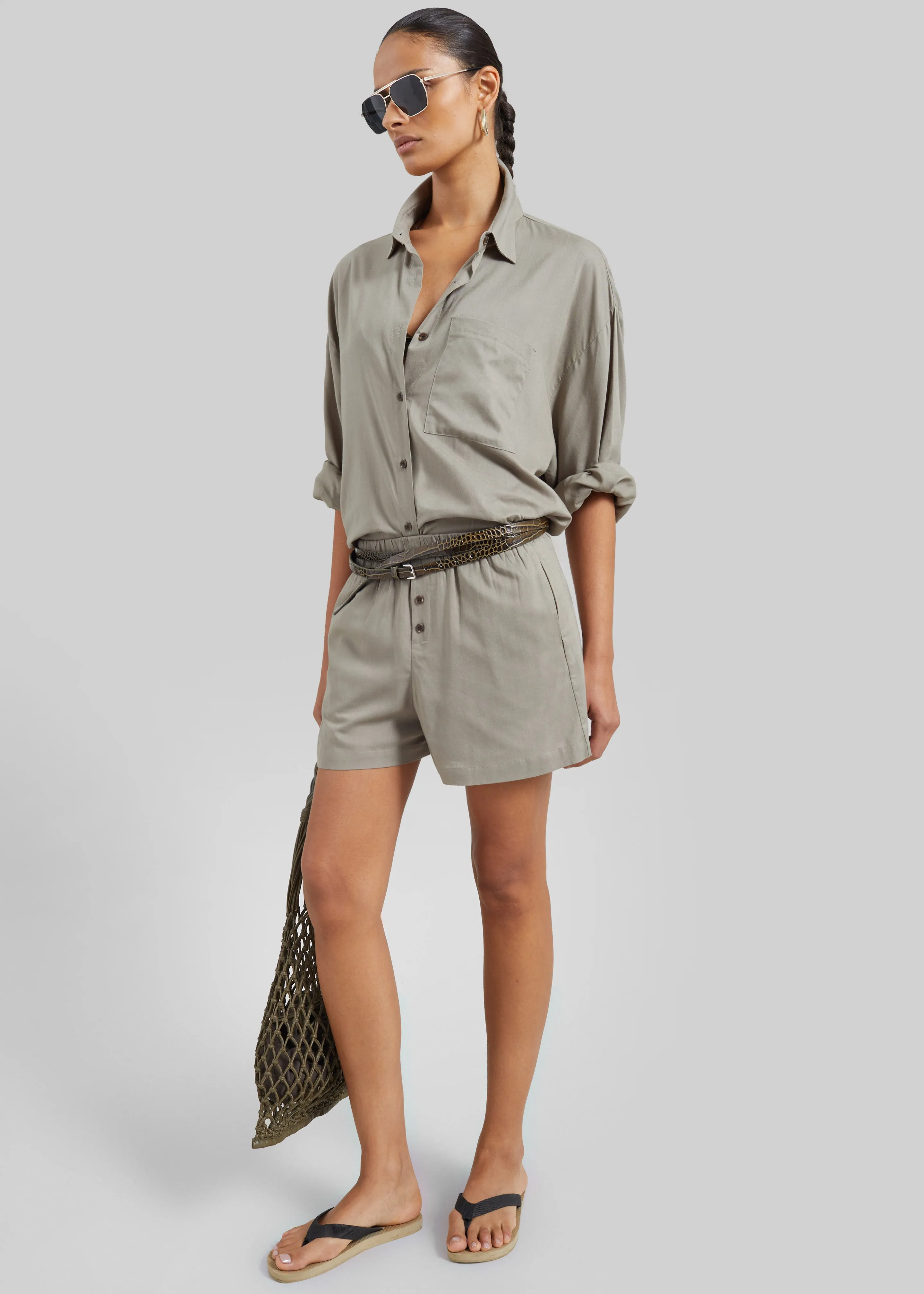 Noja Fluid Shirt - Pale Olive sold by Frankie Shop product image thumbnail 5