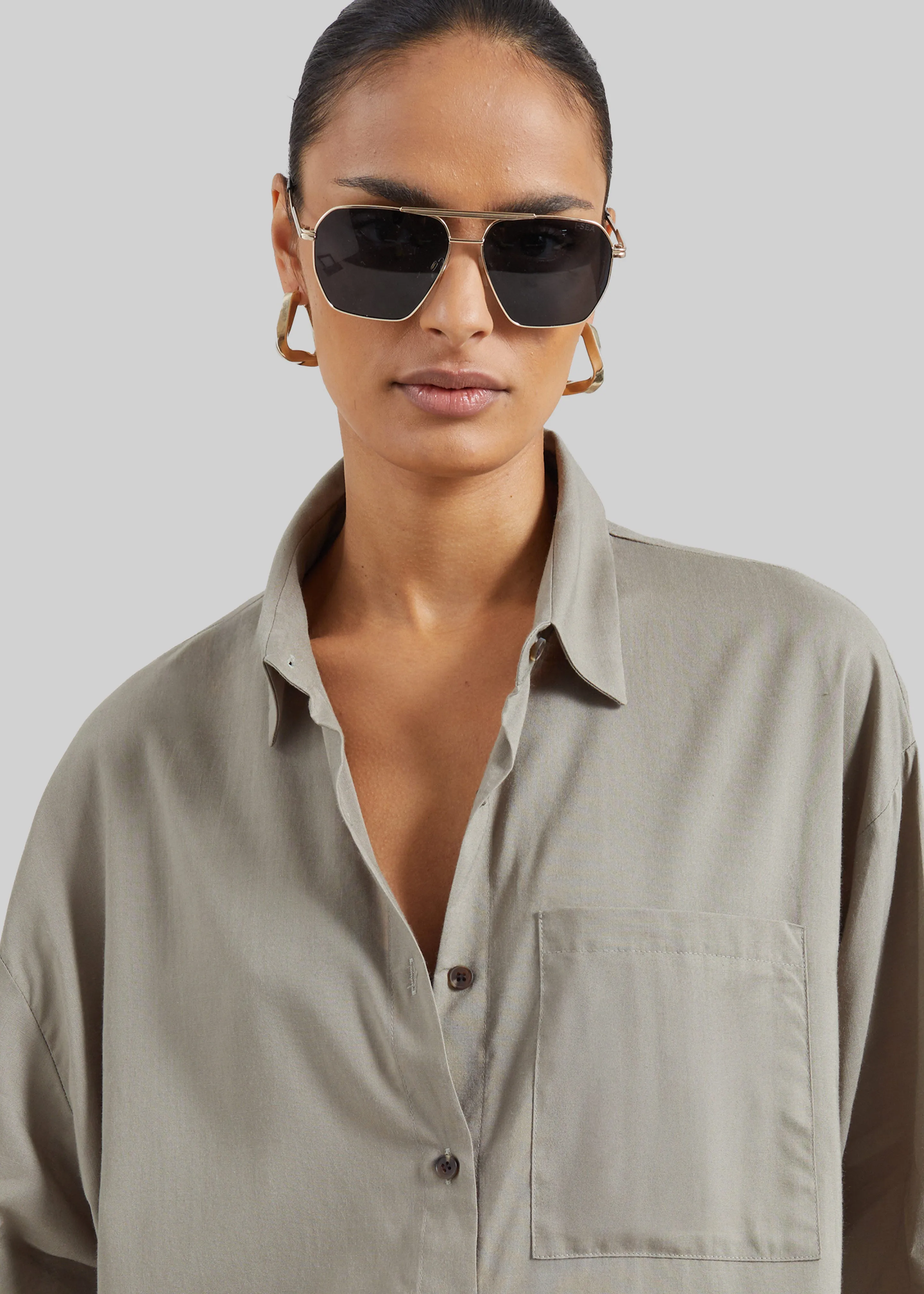Noja Fluid Shirt - Pale Olive sold by Frankie Shop product image thumbnail 3