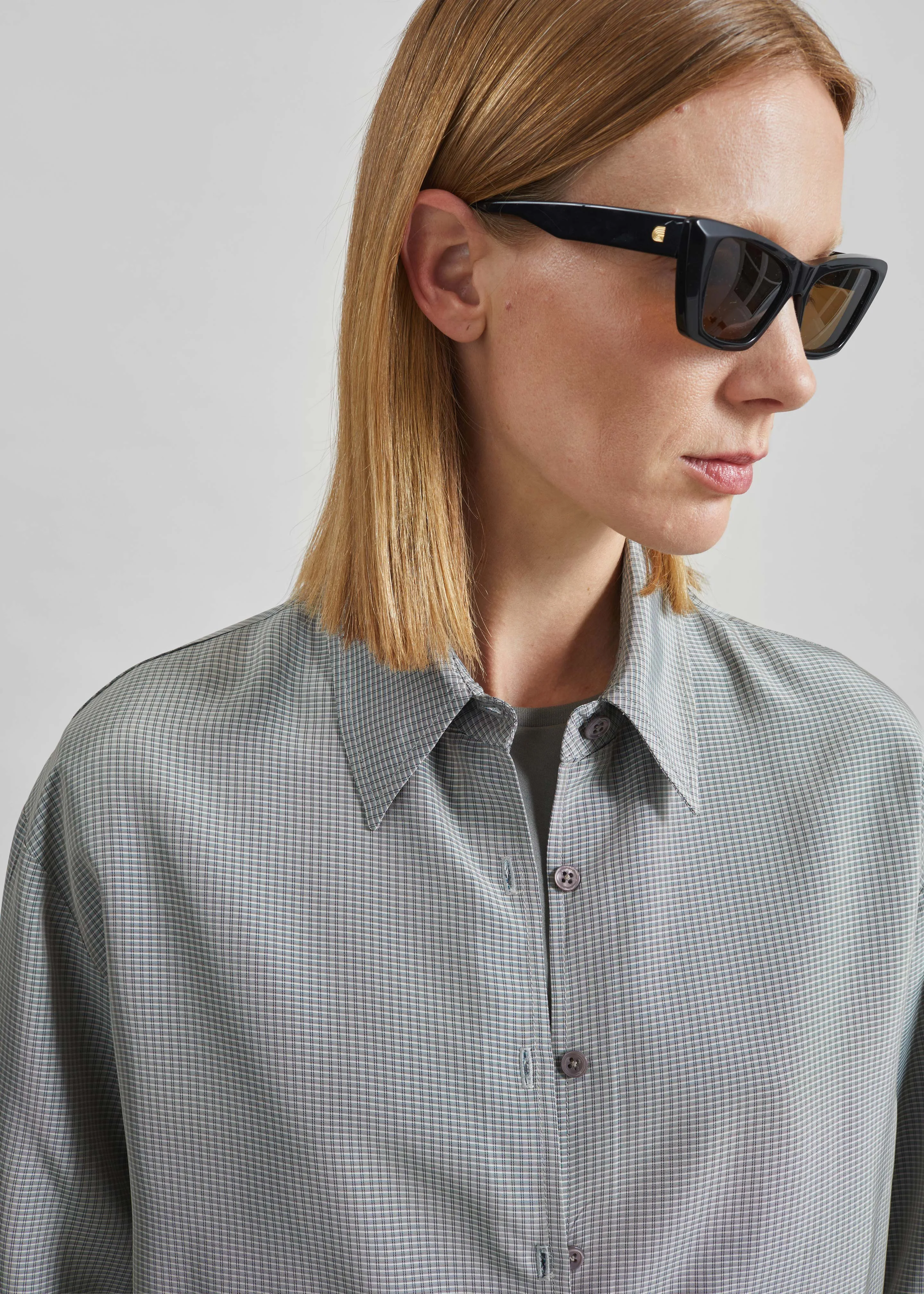 Peri Shirt - Checked Grey sold by Frankie Shop product image thumbnail 2