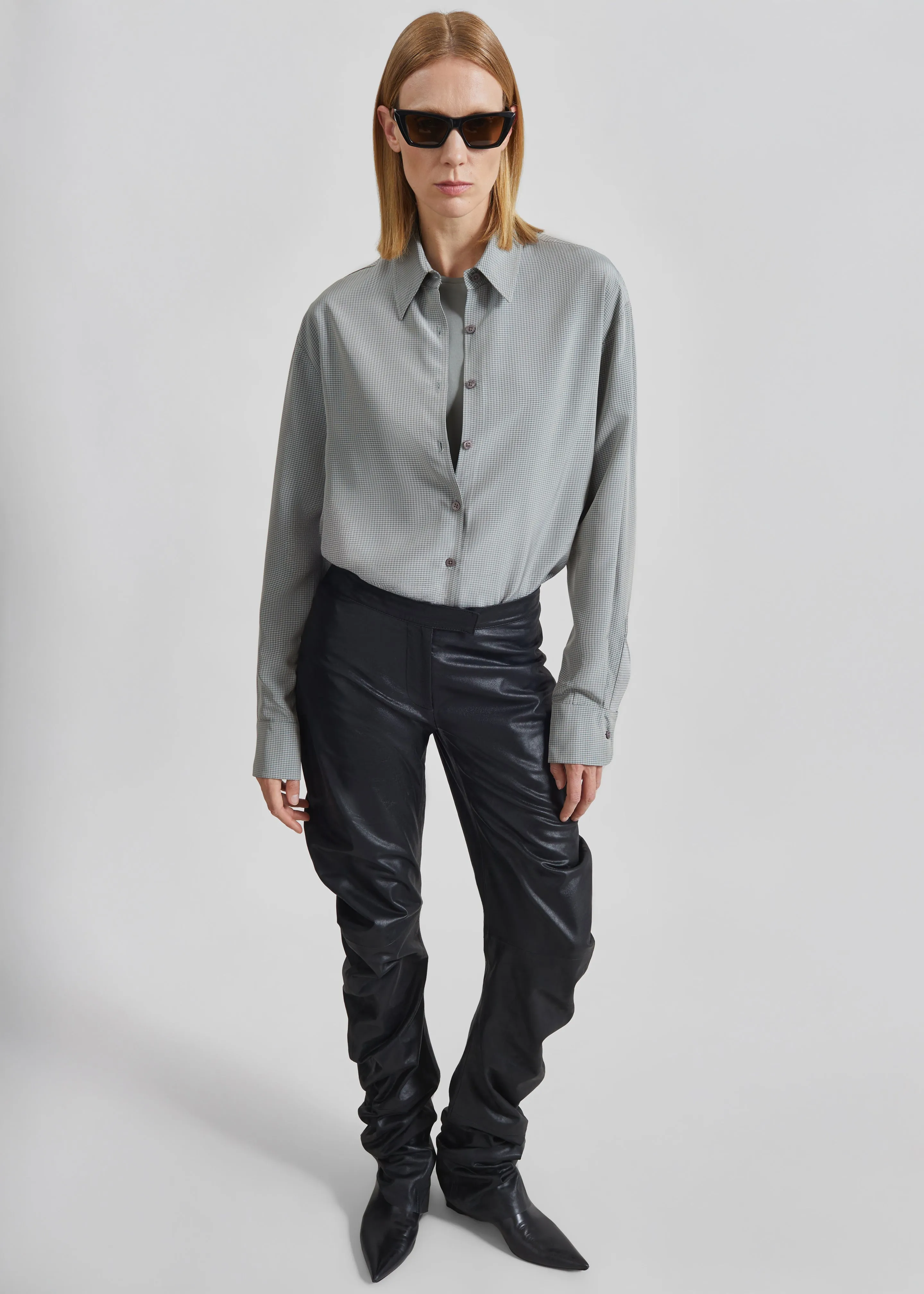 Peri Shirt - Checked Grey sold by Frankie Shop product image thumbnail 3