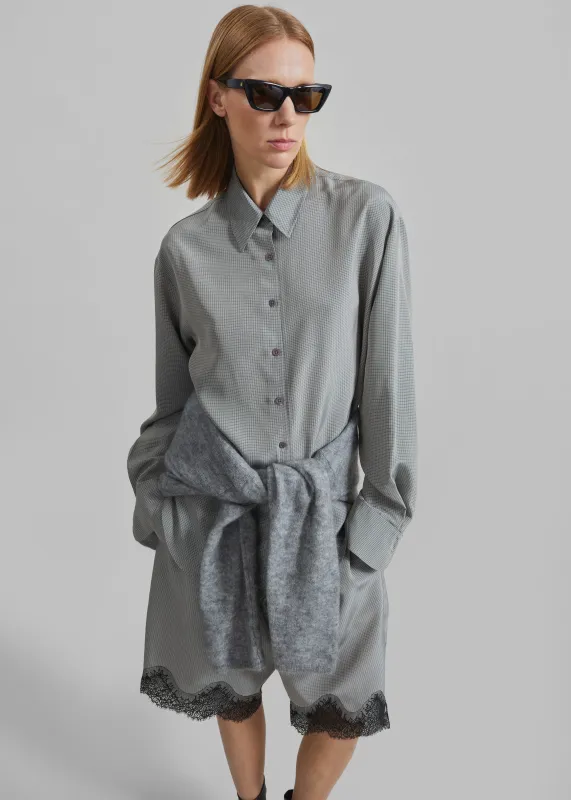 Peri Shirt - Checked Grey made by Frankie Shop