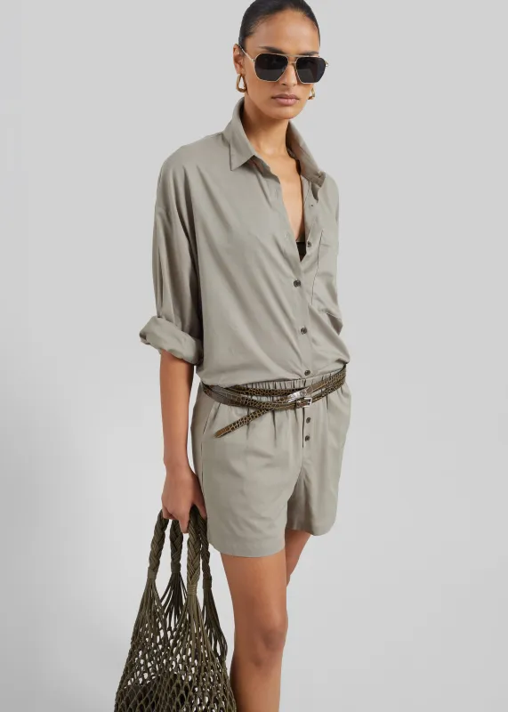 Noja Fluid Boxer Shorts - Pale Olive made by Frankie Shop