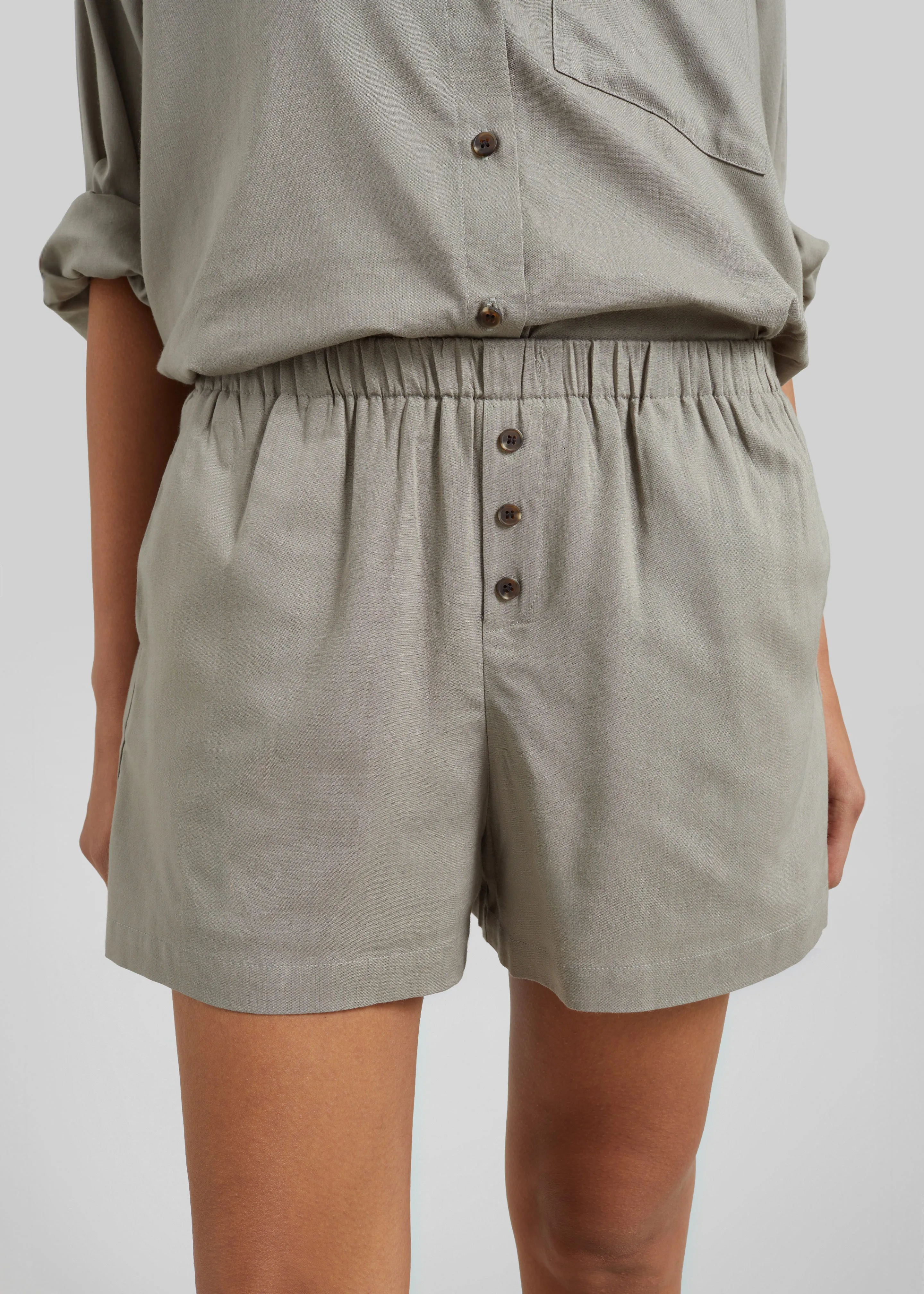 Noja Fluid Boxer Shorts - Pale Olive sold by Frankie Shop product image thumbnail 3