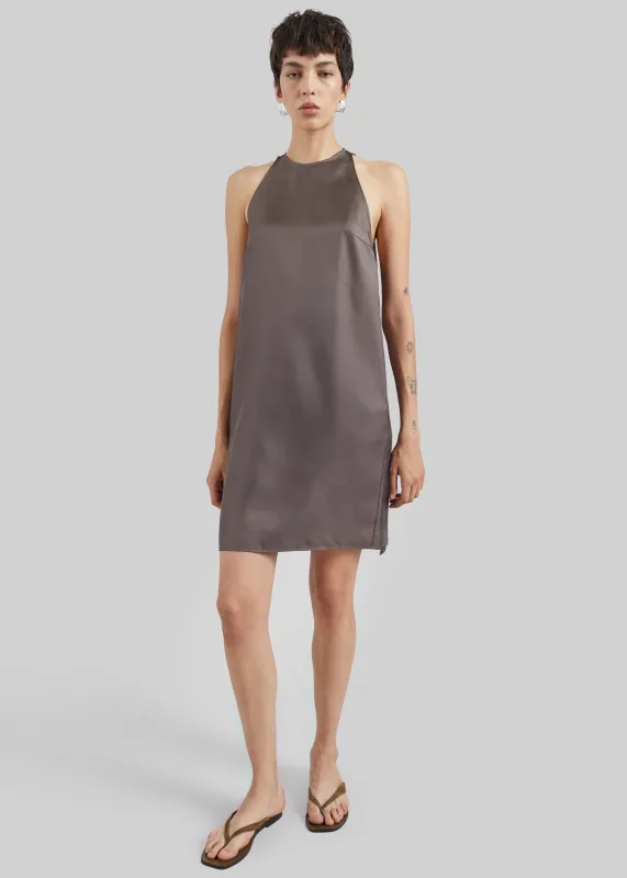Loulou de Saison Bruna Cape Dress - Dark Brown made by Loulou De Saison