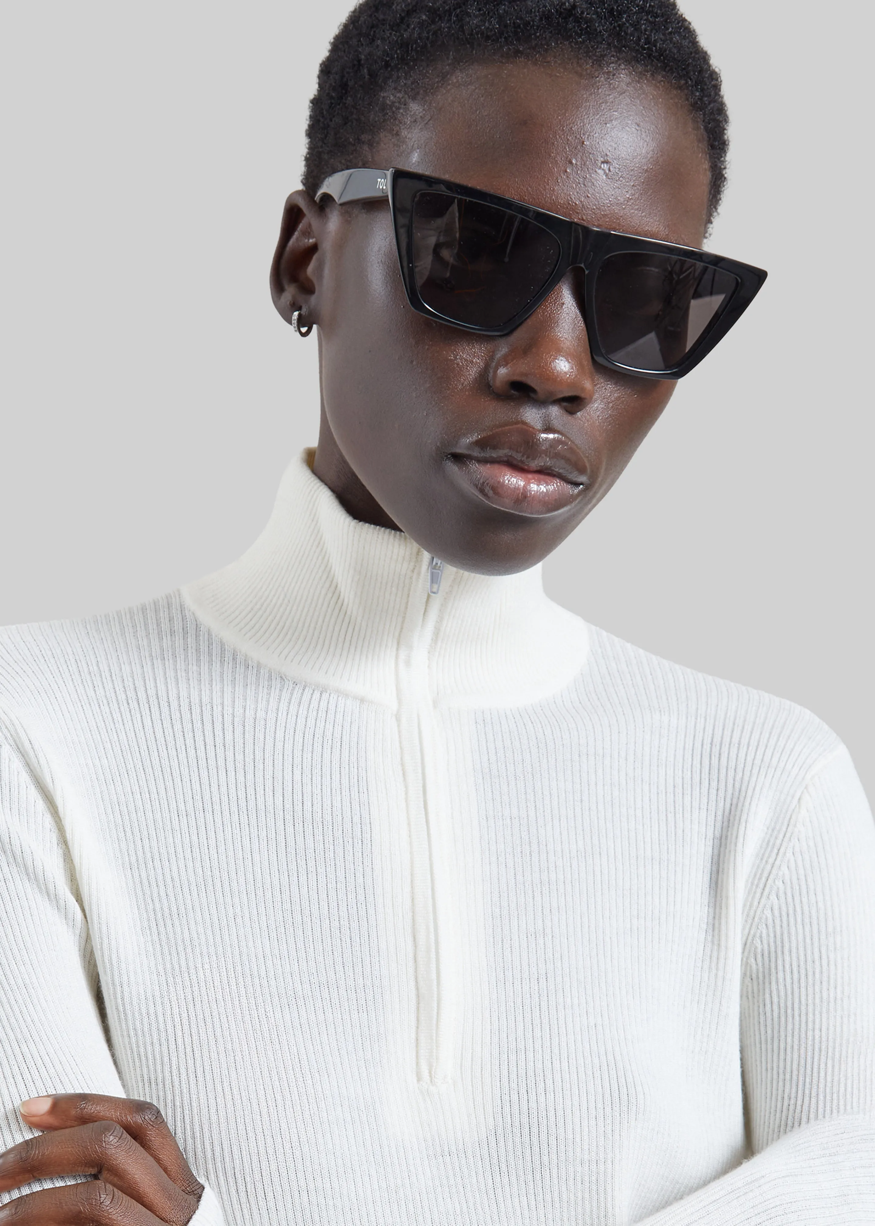 Sade Knit Zip Sweater - White sold by Frankie Shop product image thumbnail 3