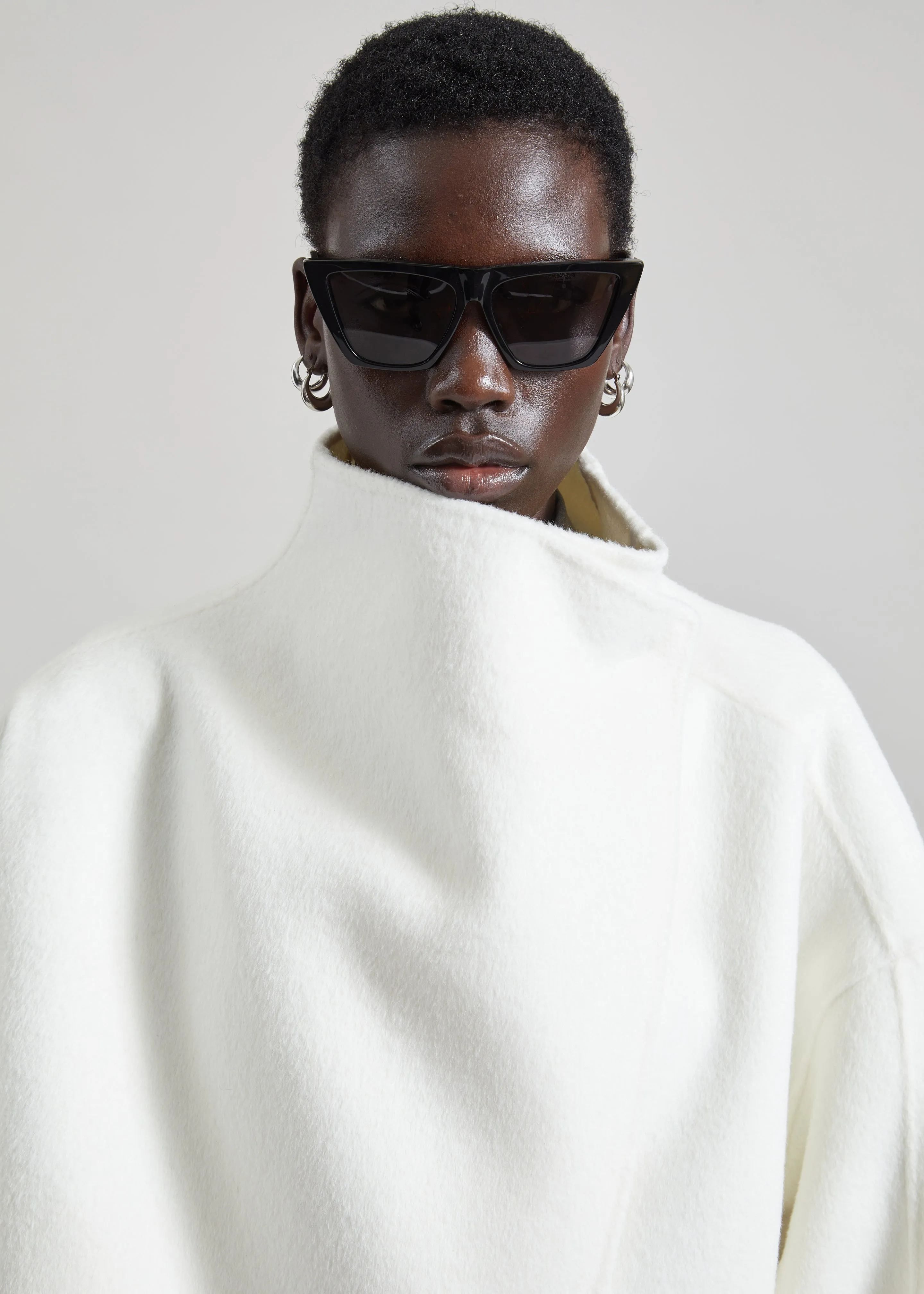Onelle Wool Short Coat - White sold by Frankie Shop product image thumbnail 4