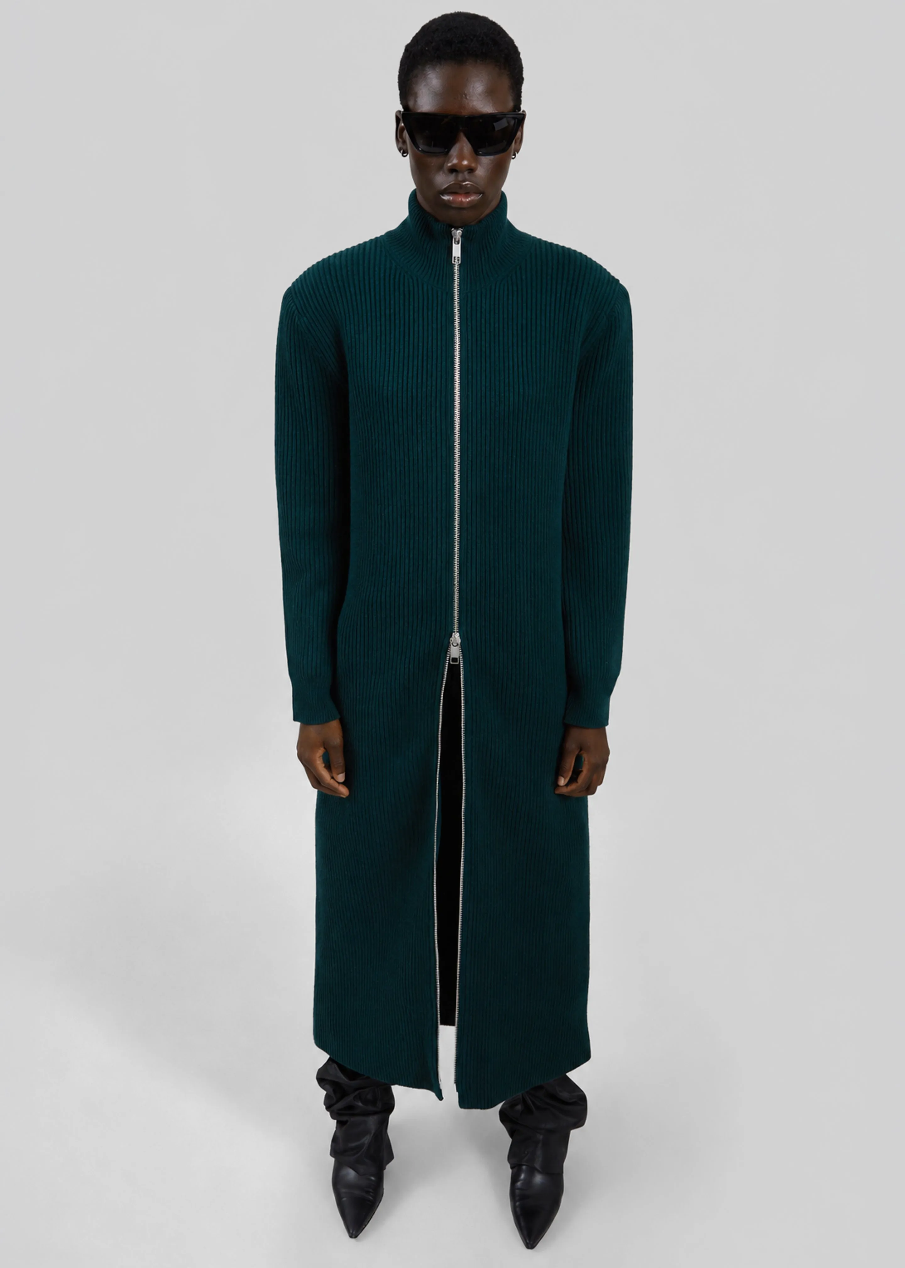 Nolia Knit Long Cardigan Dress - Bottle Green sold by Frankie Shop product image thumbnail 5