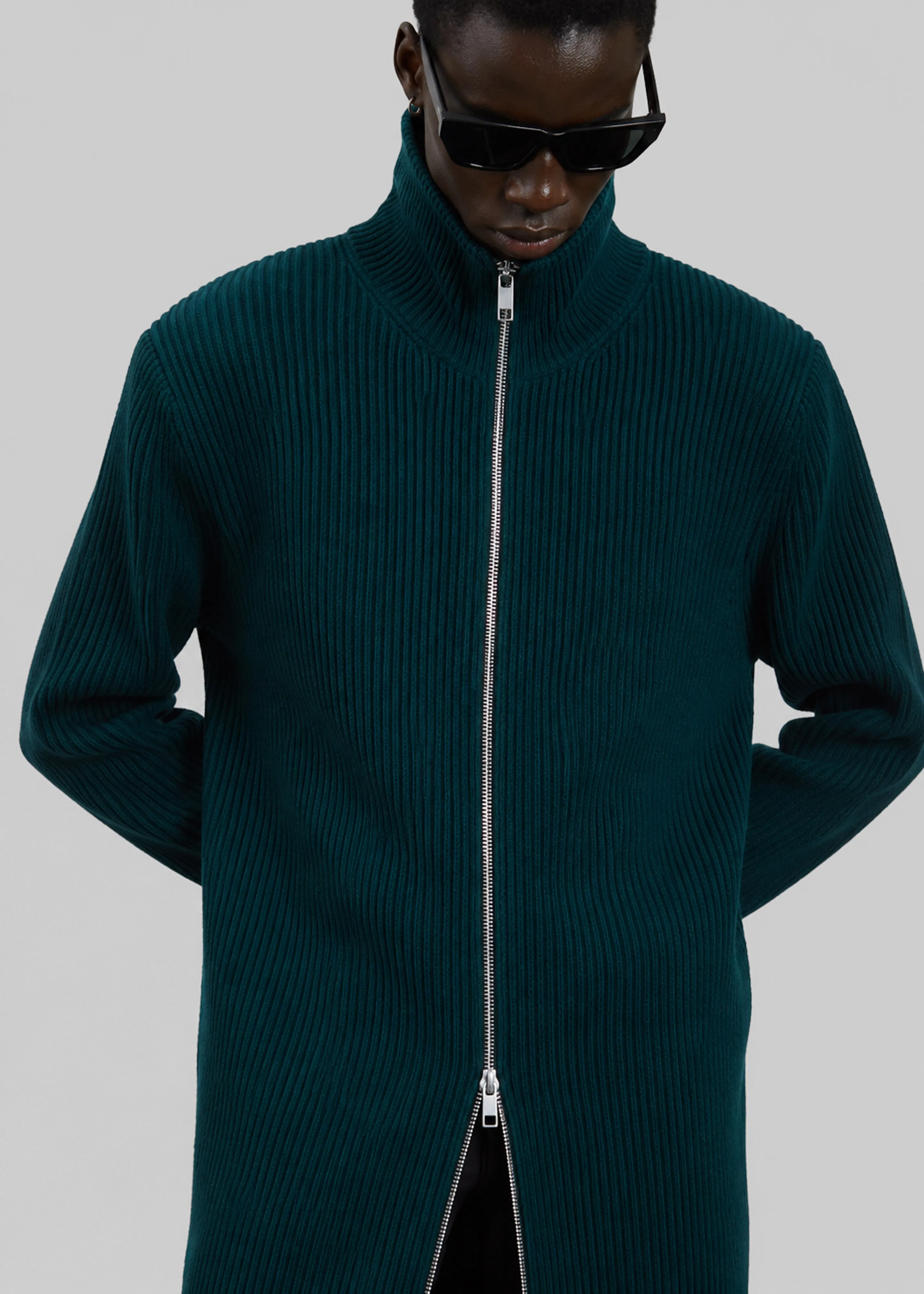 Nolia Knit Long Cardigan Dress - Bottle Green sold by Frankie Shop product image thumbnail 2