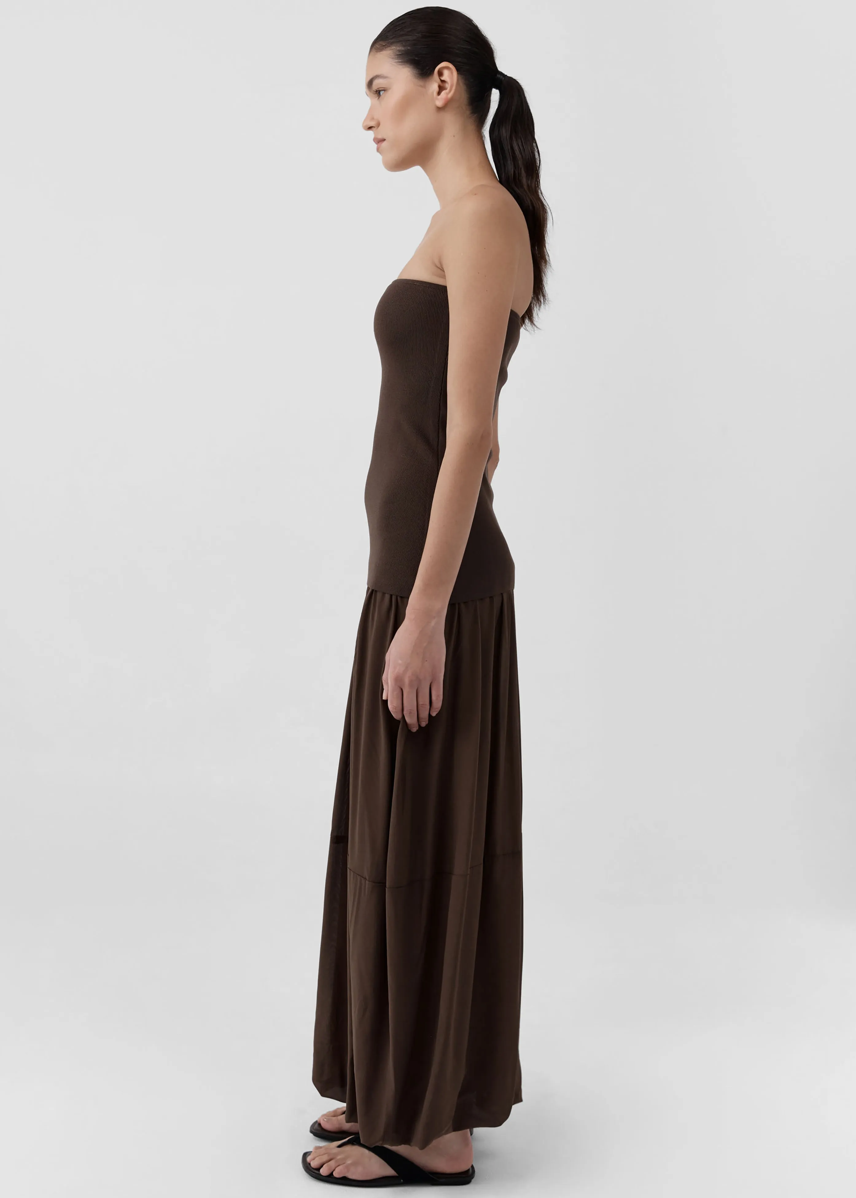 St. Agni Strapless Balloon Hem Dress - Cedar sold by Frankie Shop product image thumbnail 3