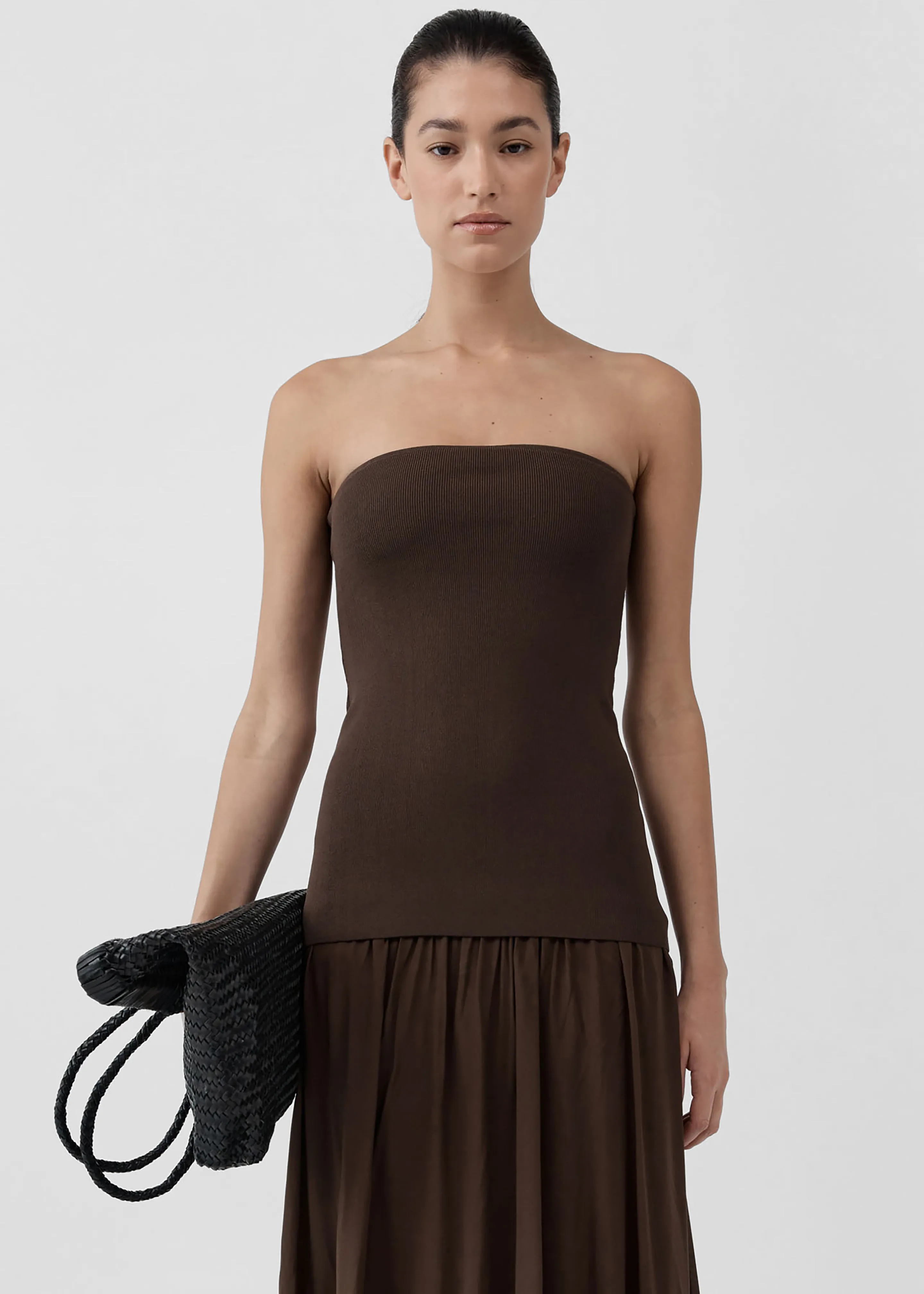 St. Agni Strapless Balloon Hem Dress - Cedar sold by Frankie Shop product image thumbnail 2
