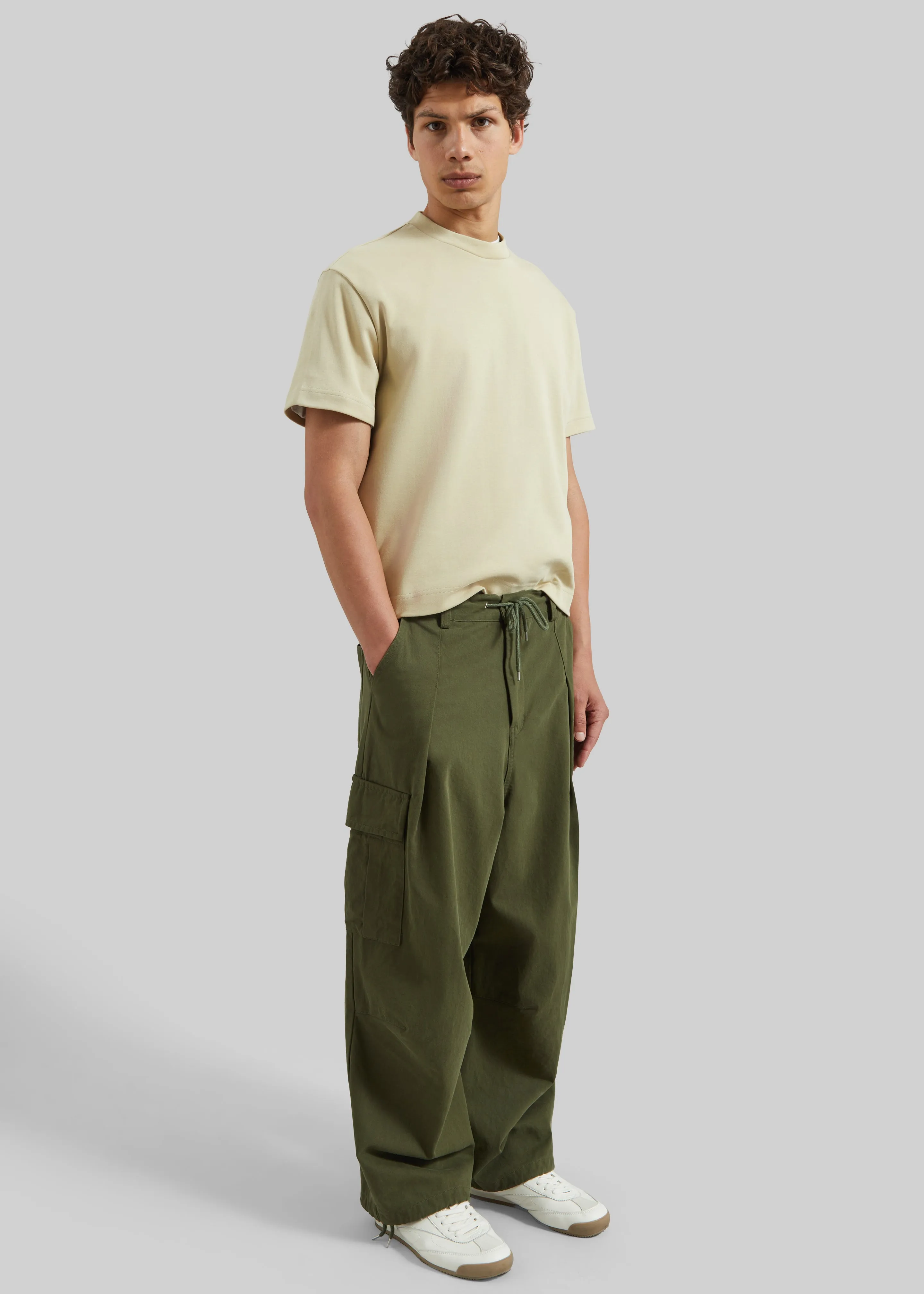 Robion Drawstring Cargo Pants - Dark Olive sold by Frankie Shop product image thumbnail 2