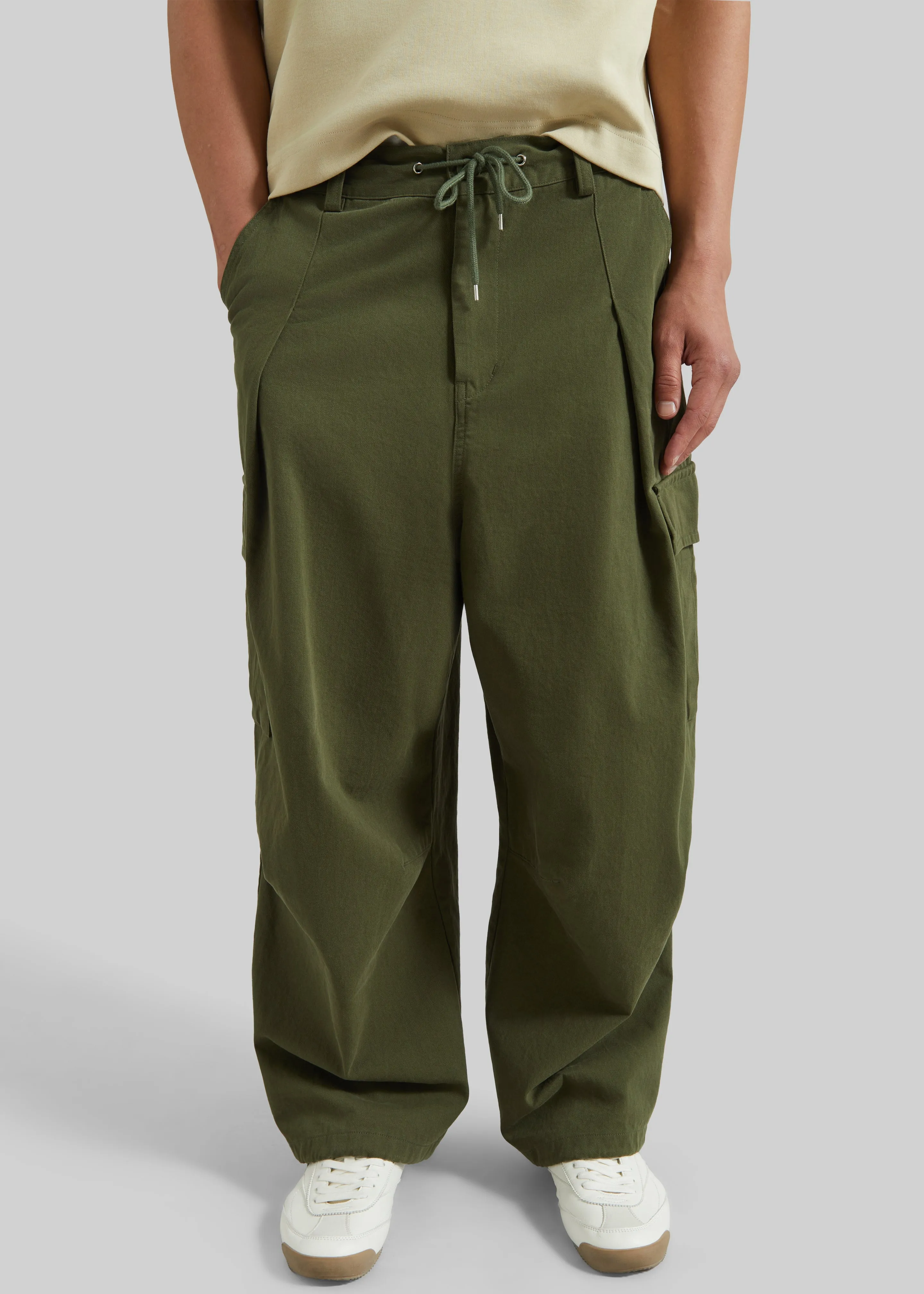 Robion Drawstring Cargo Pants - Dark Olive sold by Frankie Shop product image thumbnail 4