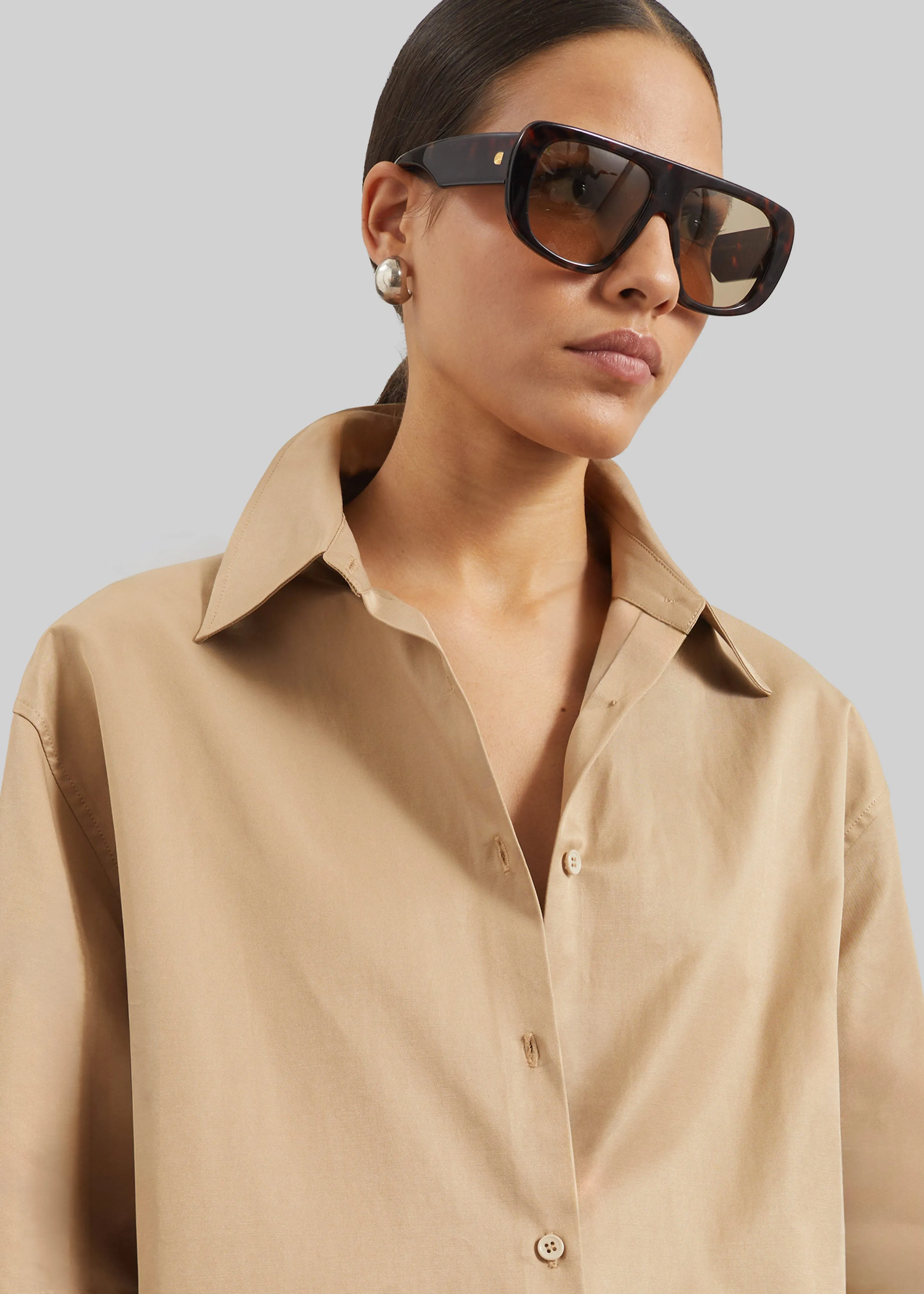 Peri Cotton Shirt - Camel sold by Frankie Shop product image thumbnail 4