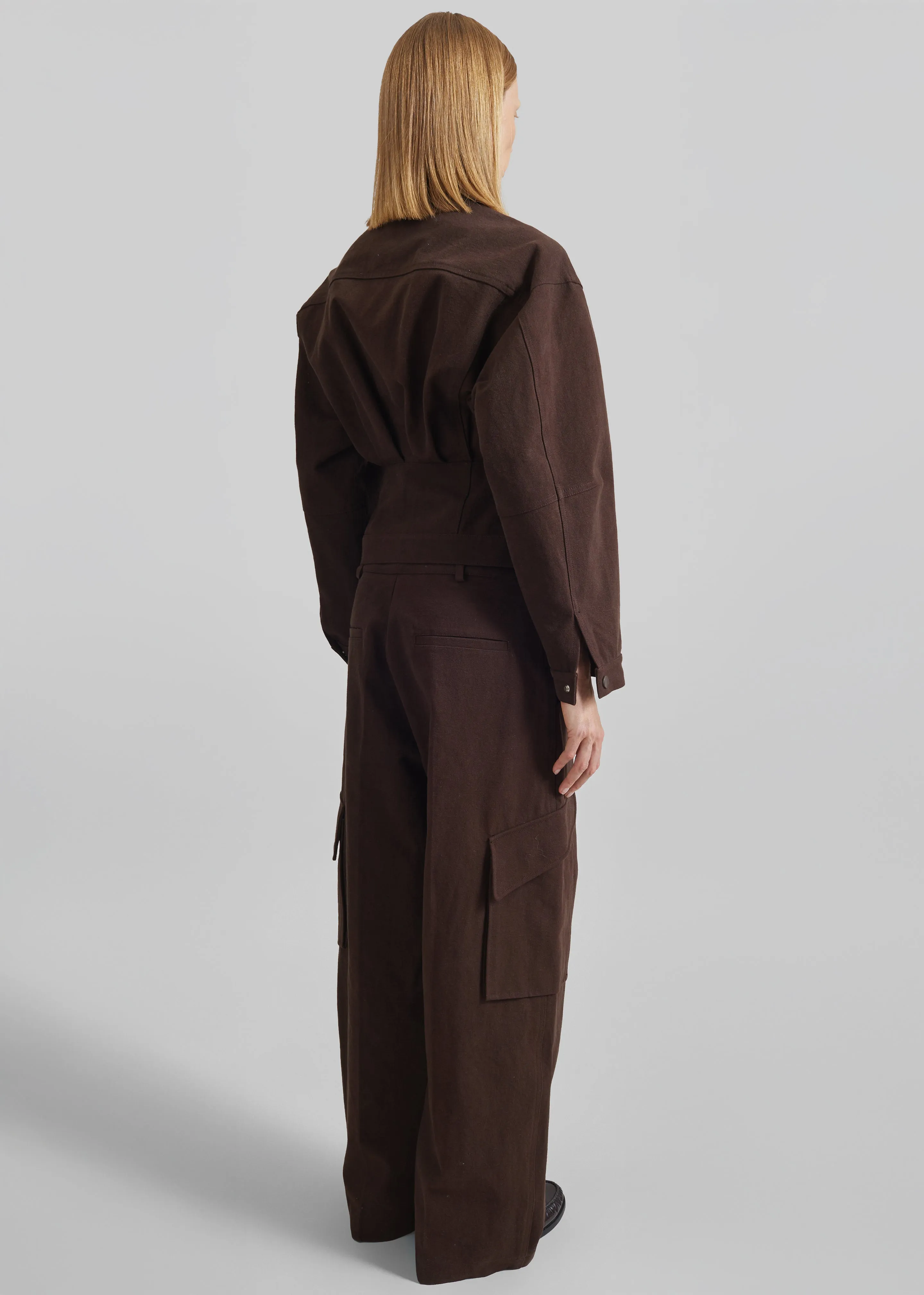 Oslo Cotton Cargo Pants - Brown sold by Frankie Shop product image thumbnail 5