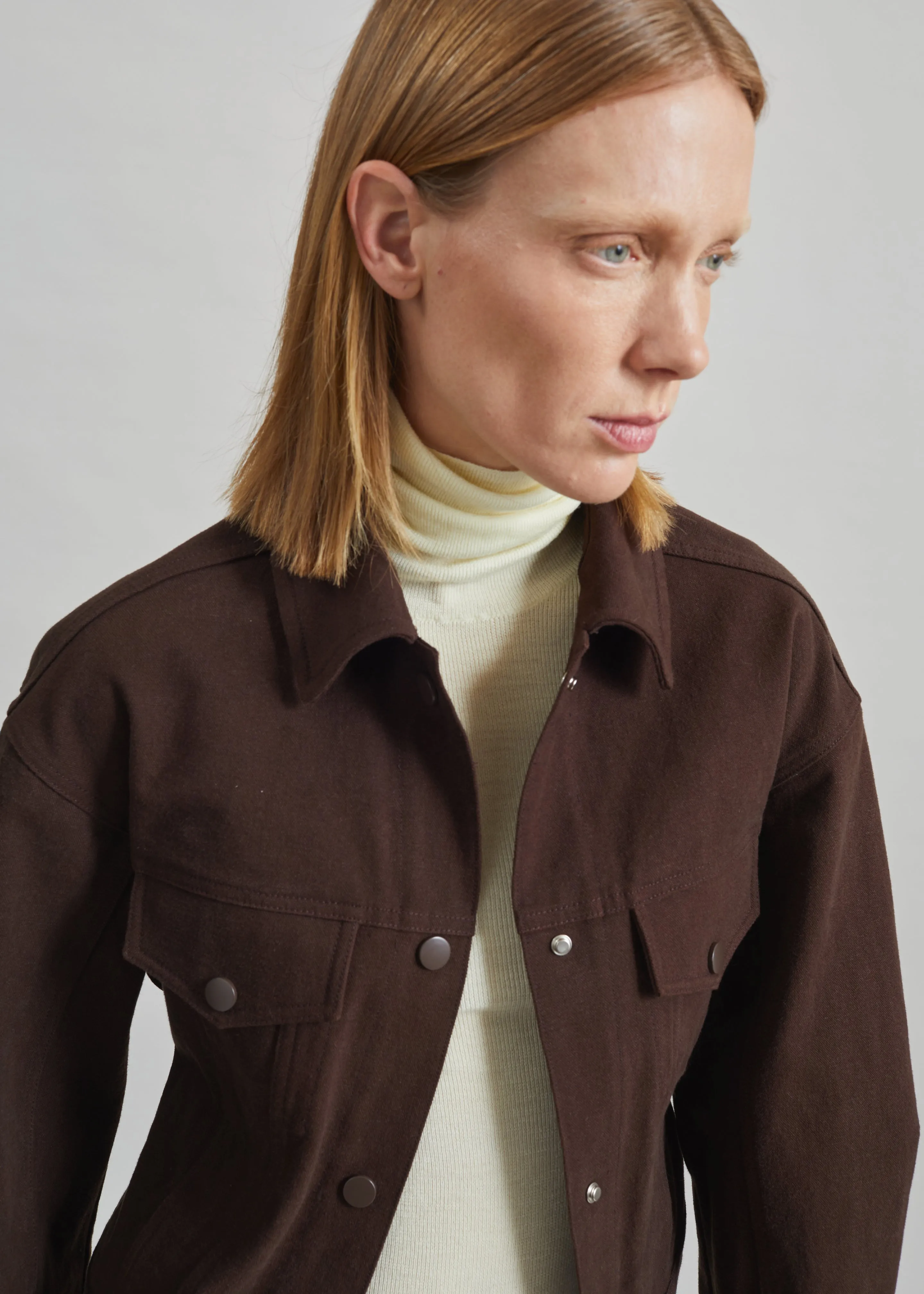 Oslo Cotton Cinched Jacket - Brown sold by Frankie Shop product image thumbnail 4
