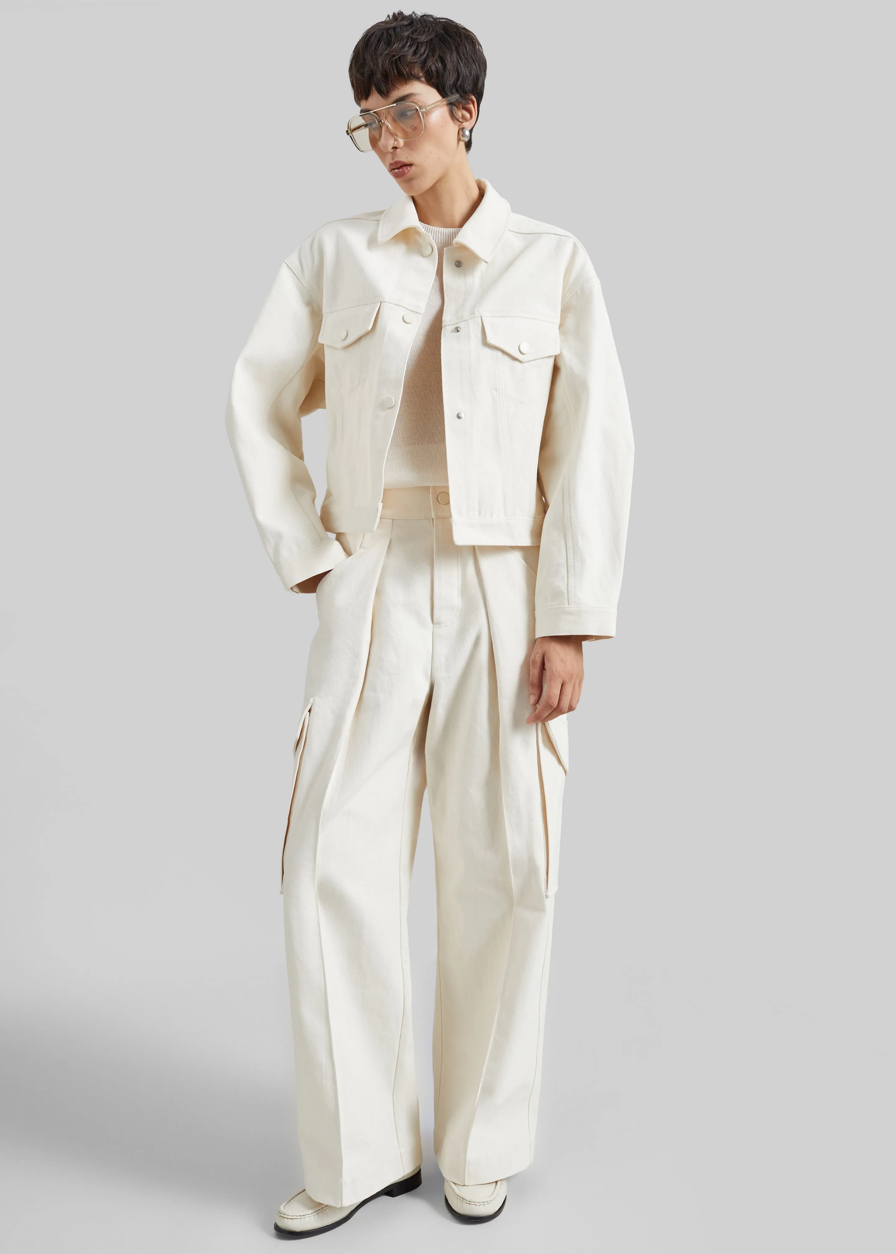 Oslo Cotton Cinched Jacket - Beige sold by Frankie Shop product image thumbnail 3