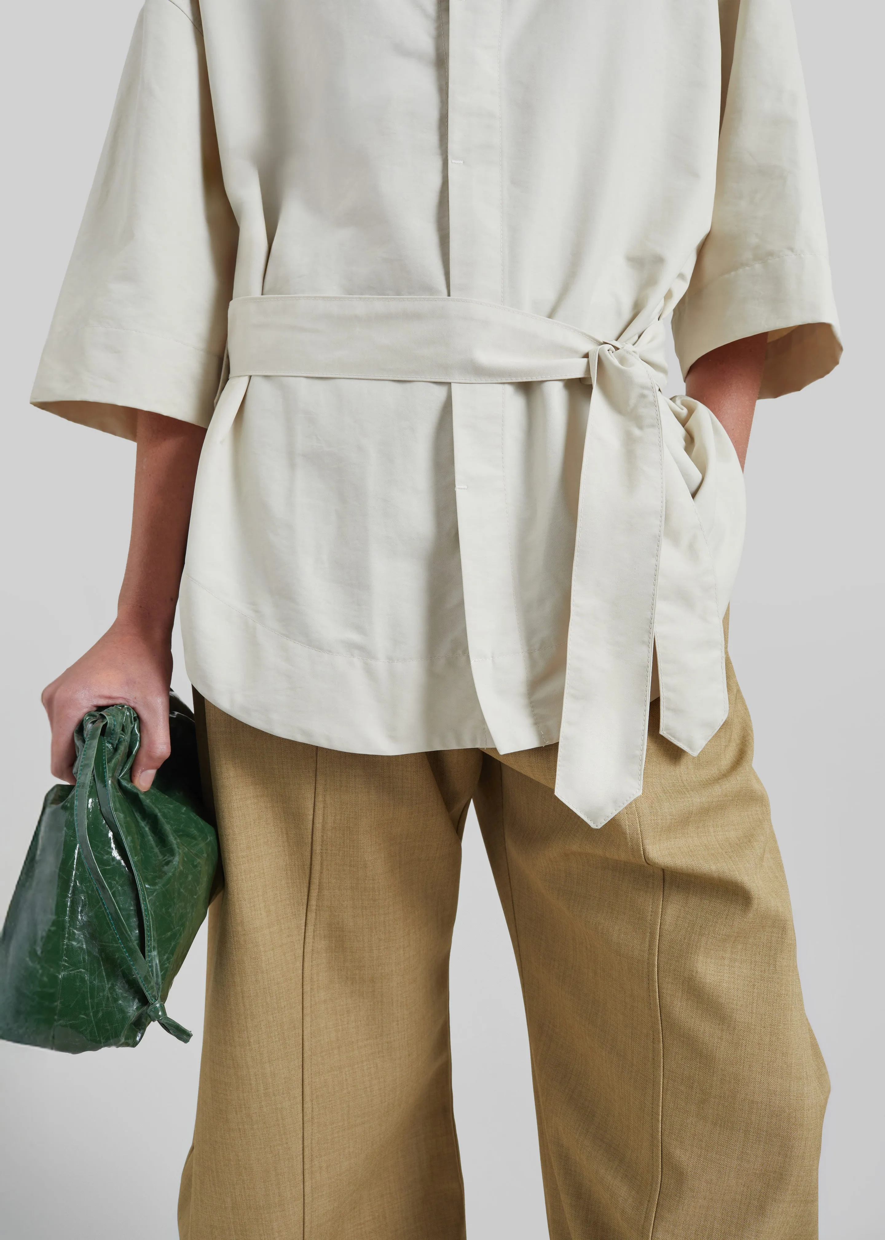 Odesa Belted Shirt - Light Beige sold by Frankie Shop product image thumbnail 4
