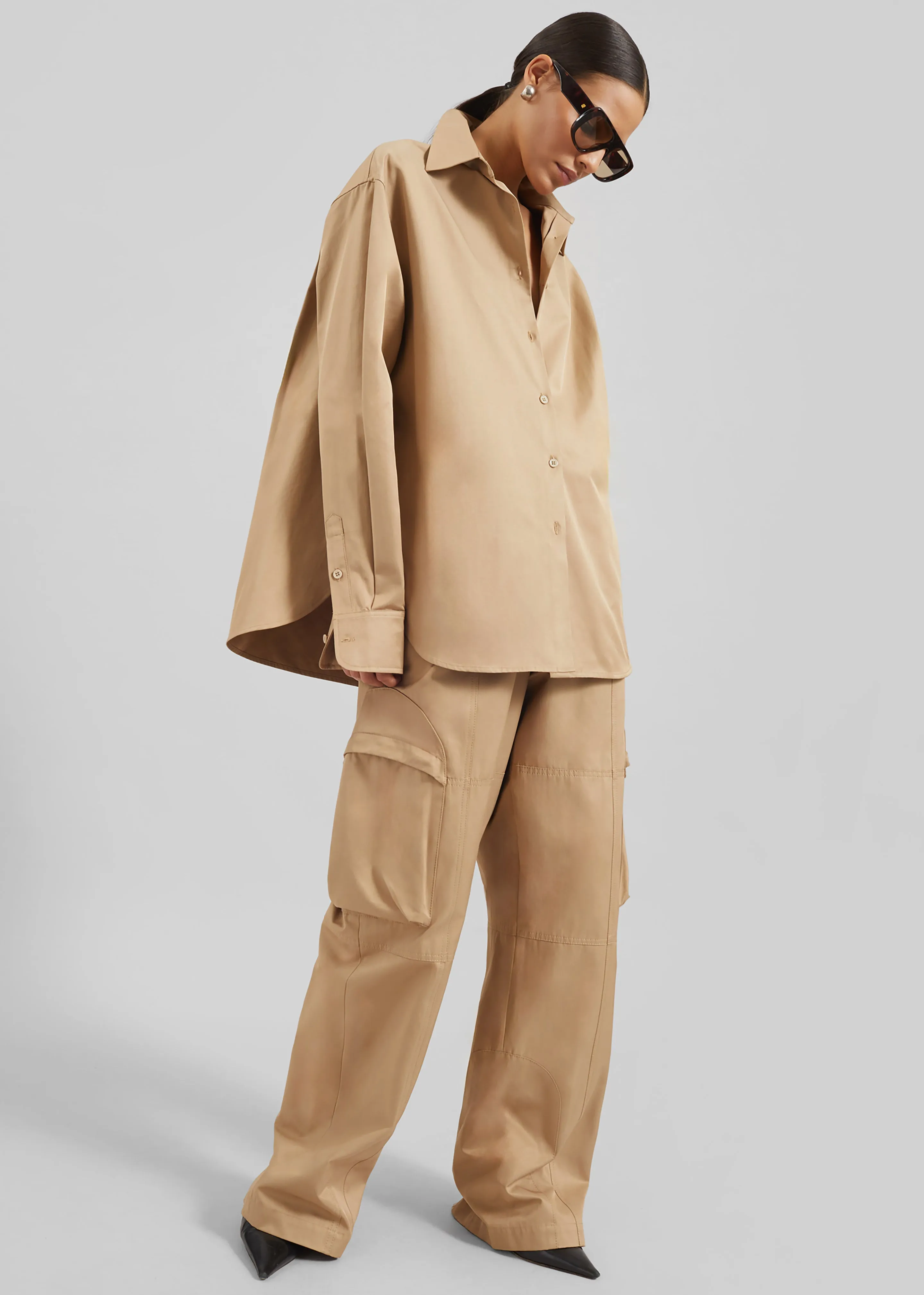Kelly Cotton Cargo Pants - Camel sold by Frankie Shop product image thumbnail 4