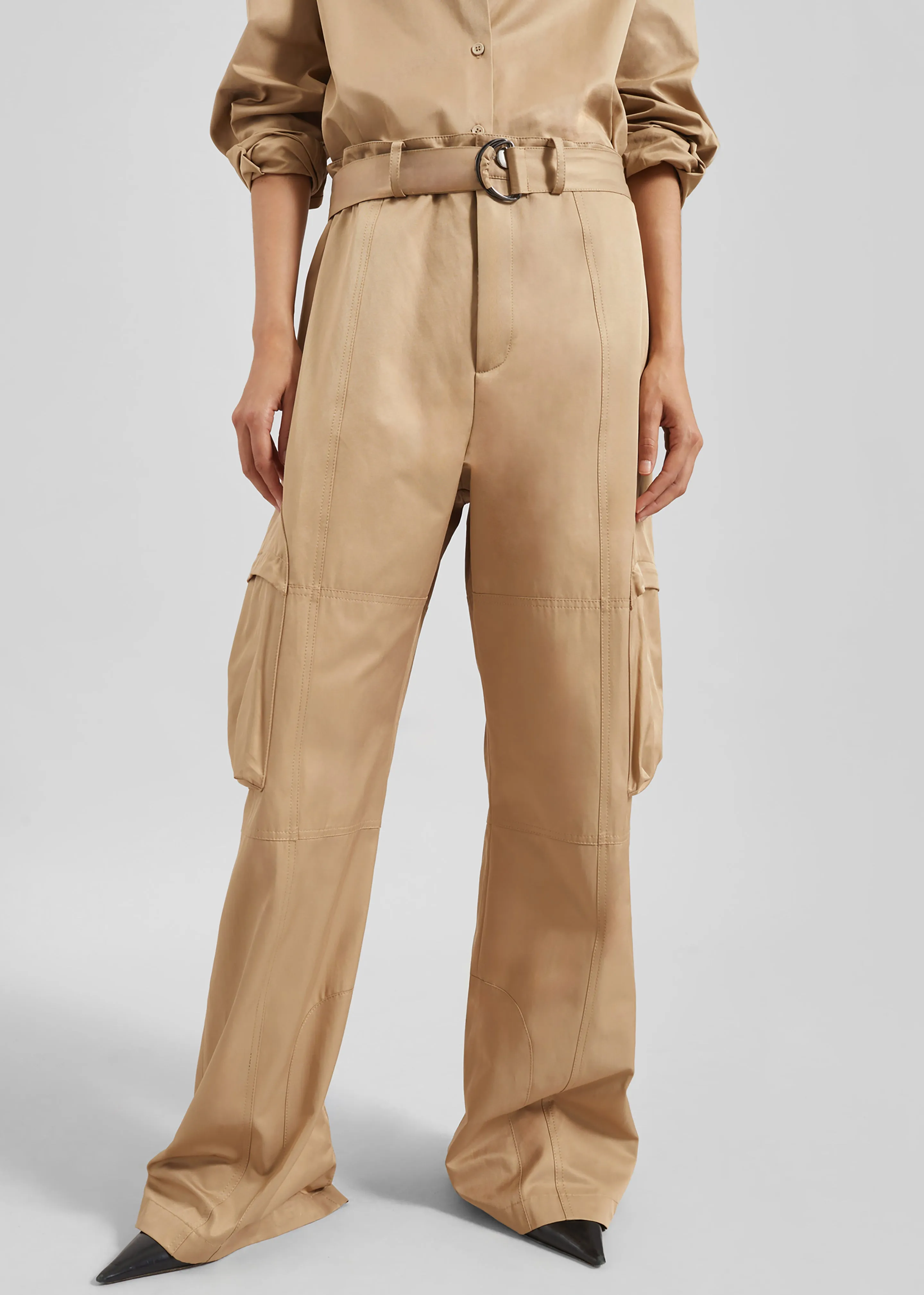 Kelly Cotton Cargo Pants - Camel sold by Frankie Shop product image thumbnail 2