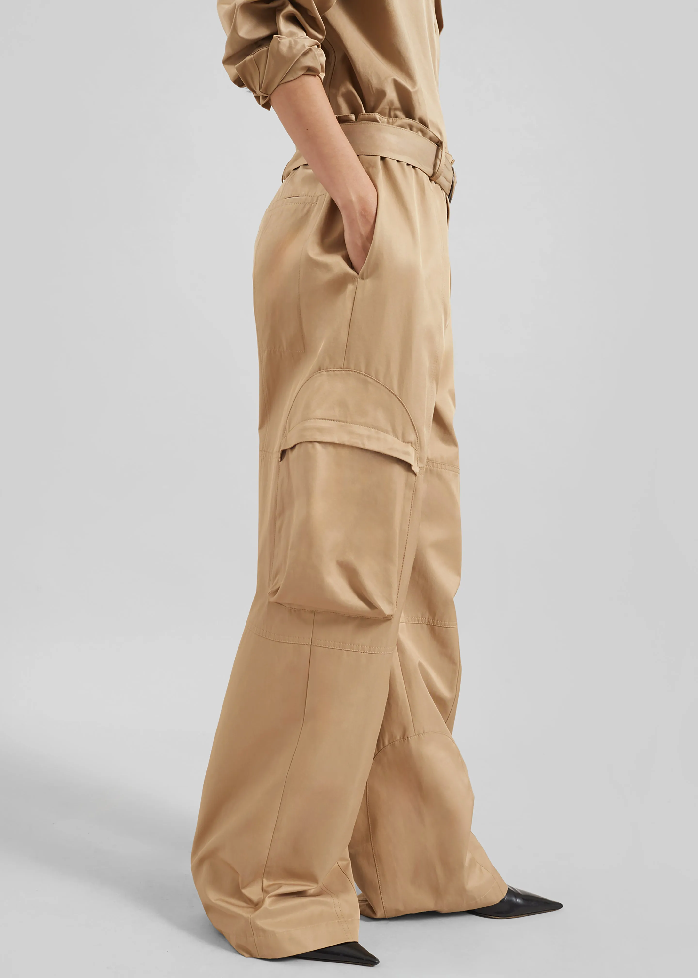 Kelly Cotton Cargo Pants - Camel sold by Frankie Shop product image thumbnail 3