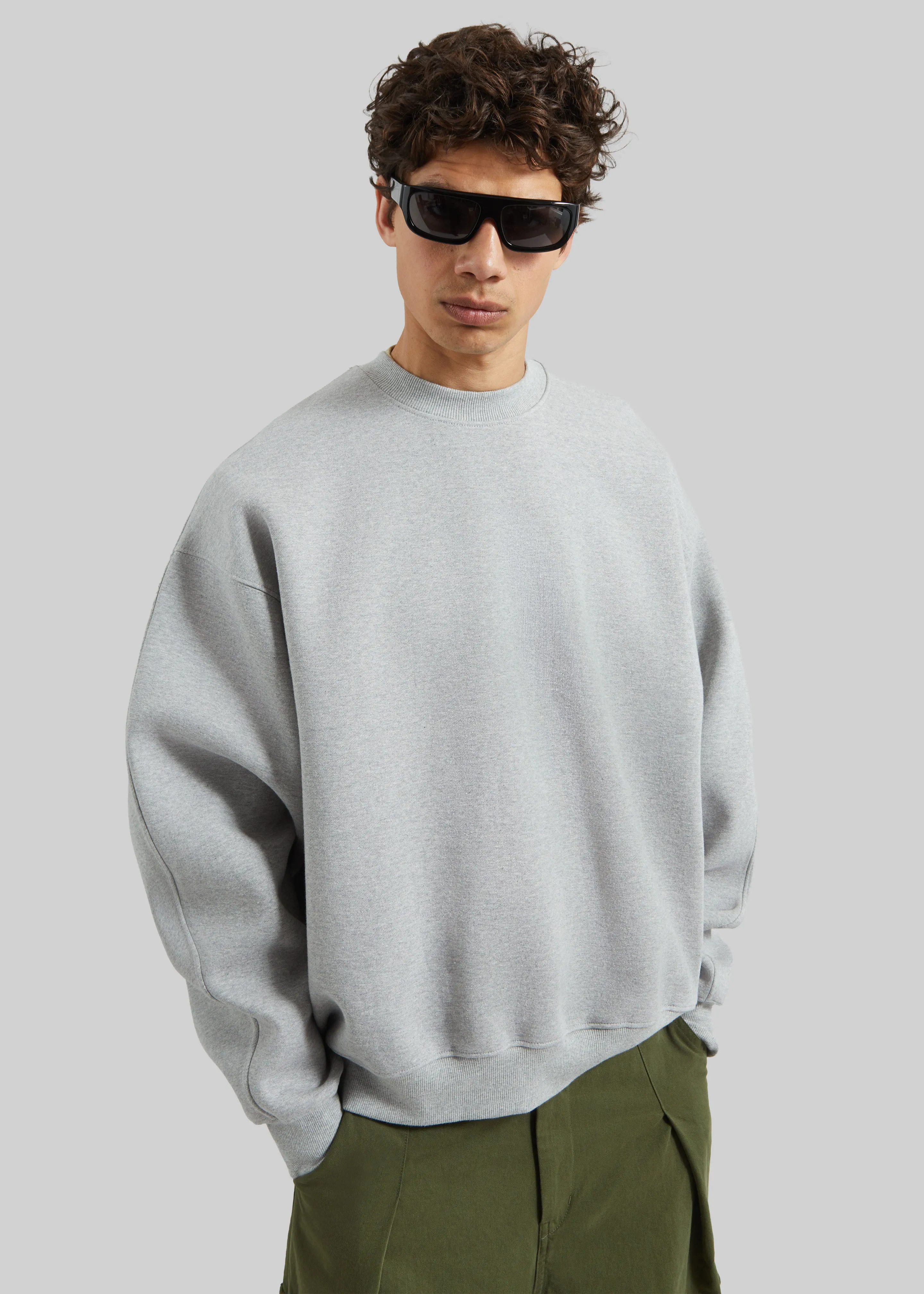 Dunloy Oversized Sweatshirt - Light Grey sold by Frankie Shop