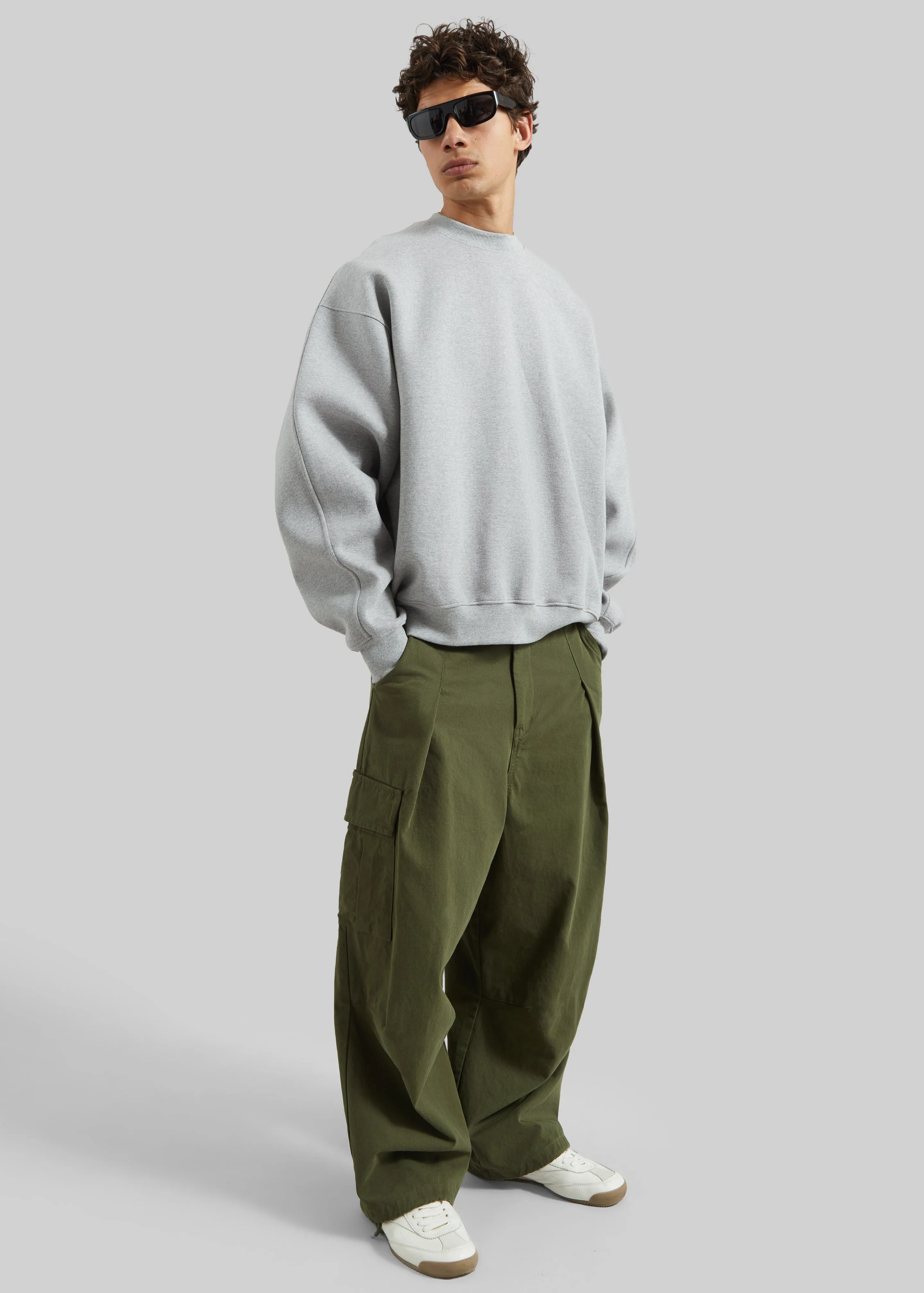 Dunloy Oversized Sweatshirt - Light Grey sold by Frankie Shop product image thumbnail 4