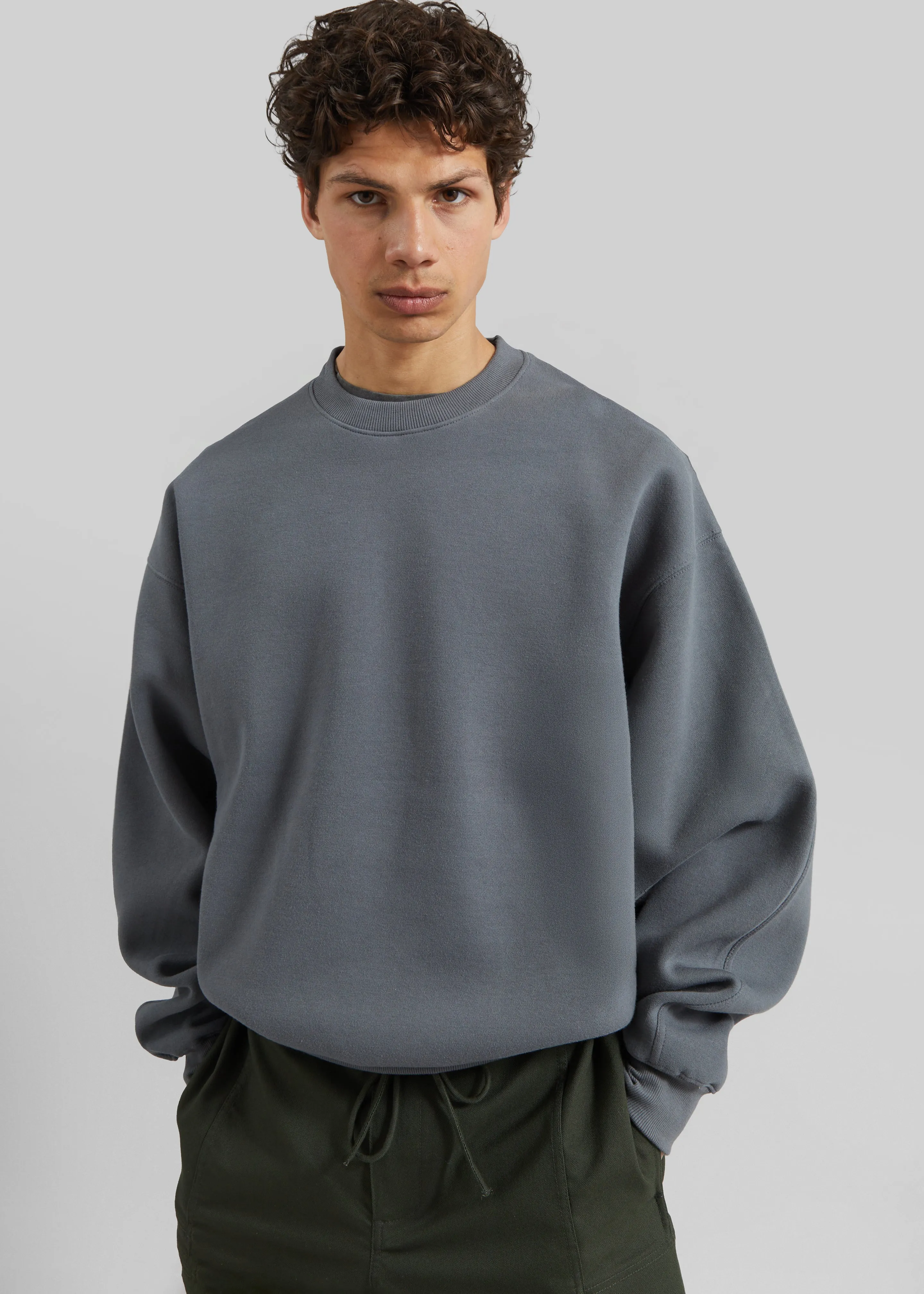 Dunloy Oversized Sweatshirt - Grey sold by Frankie Shop
