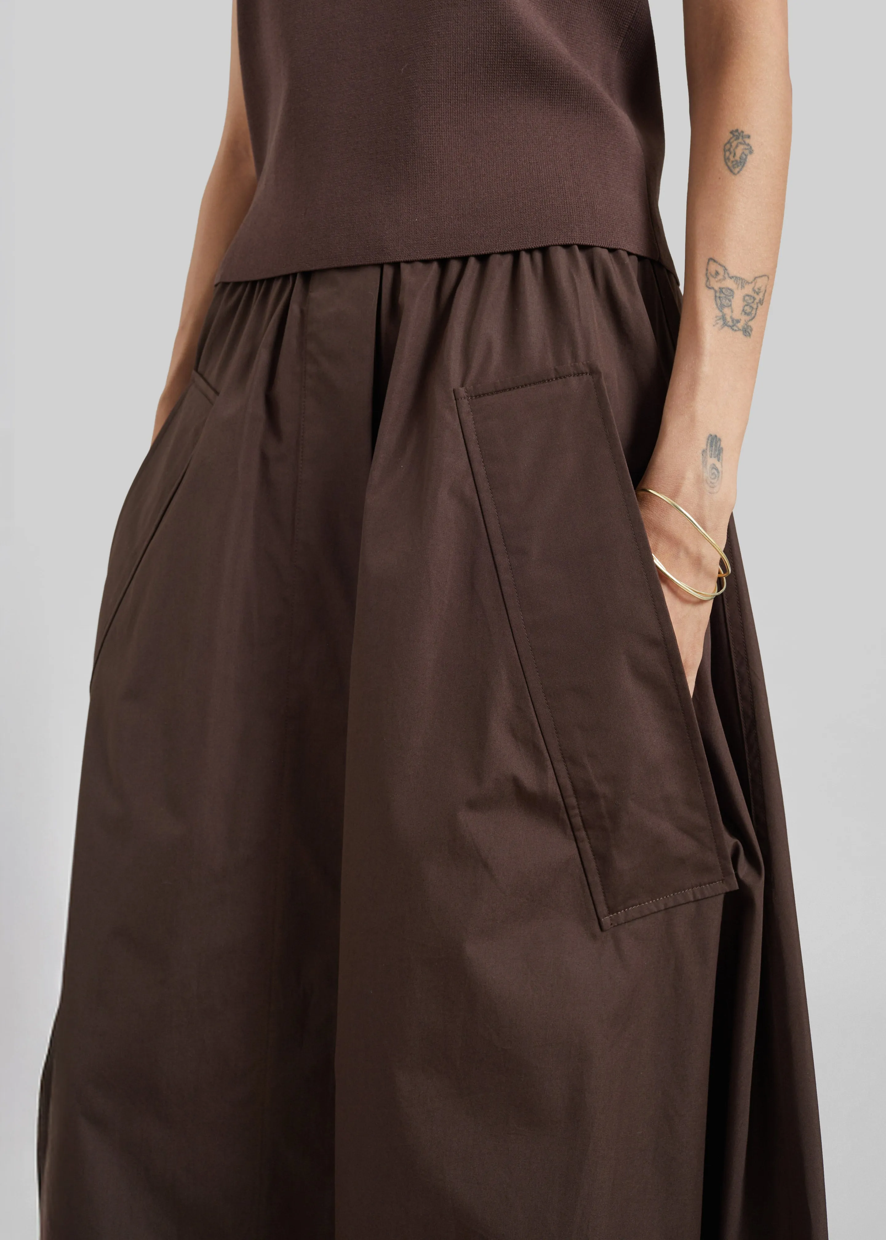 CO Parachute Skirt - Chocolate sold by Frankie Shop product image thumbnail 3