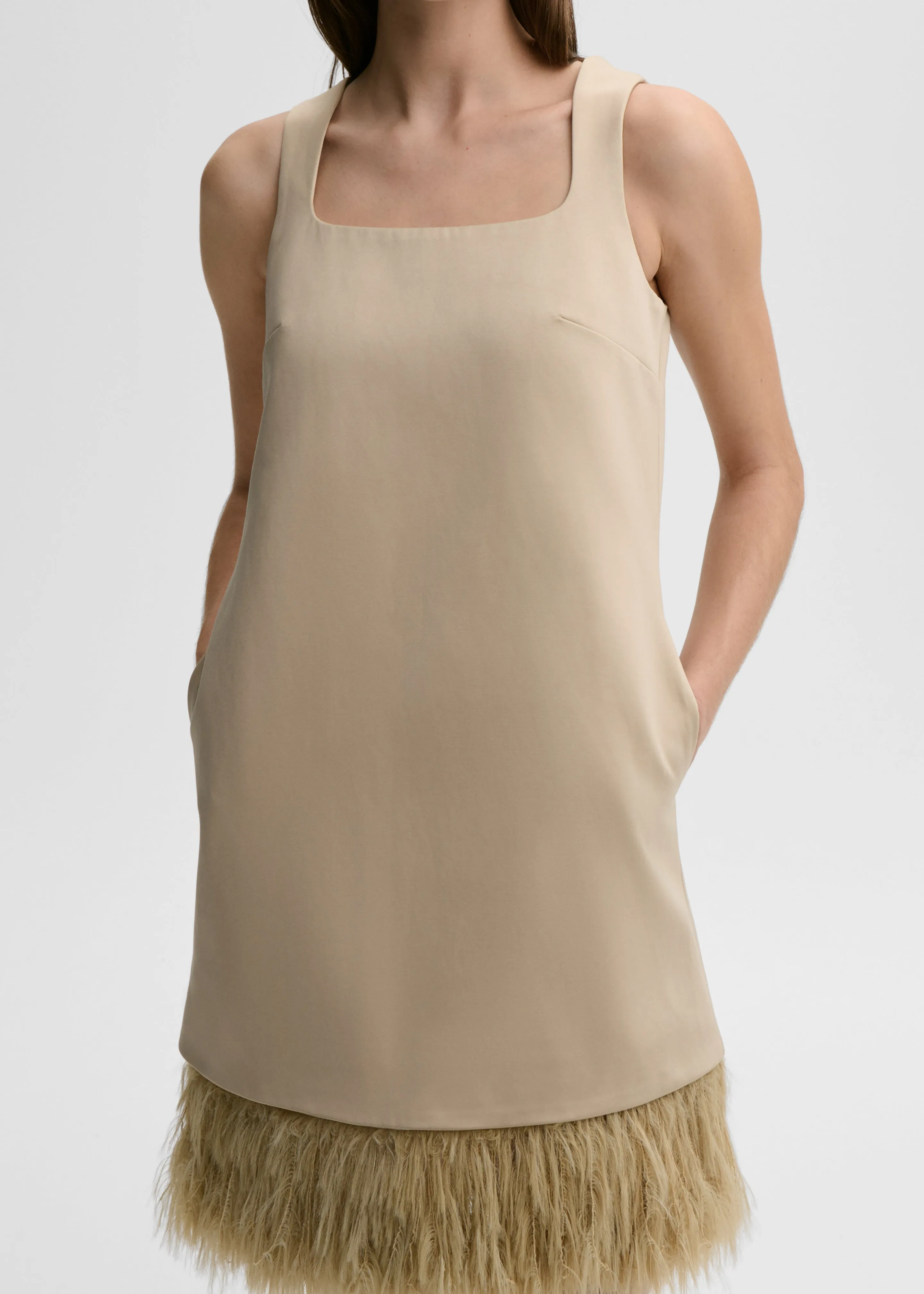 By Malene Birger Elva Mini Dress - Old Beige sold by Frankie Shop product image thumbnail 4