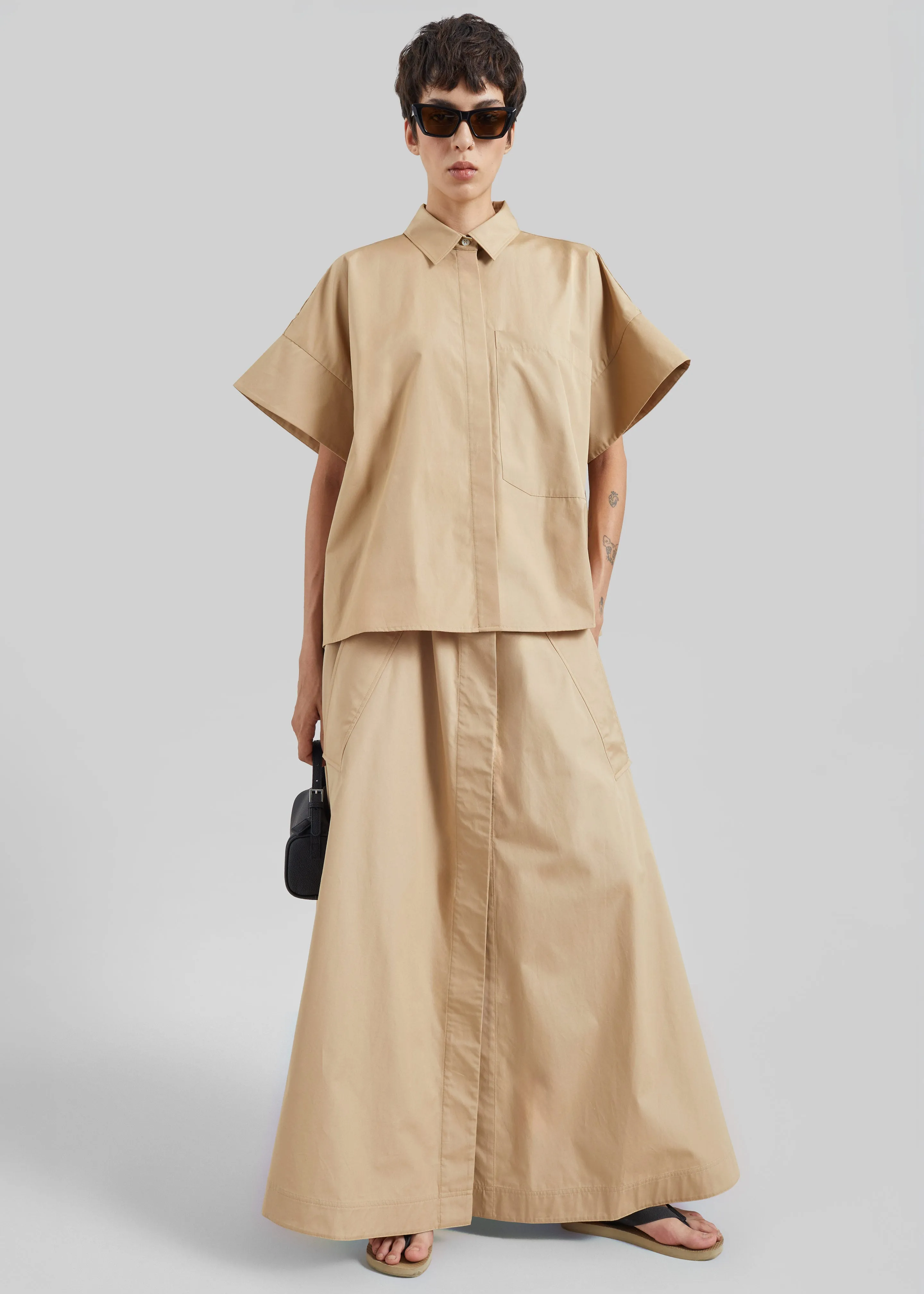 CO Boxy Short Sleeve Shirt - Camel sold by Frankie Shop product image thumbnail 2