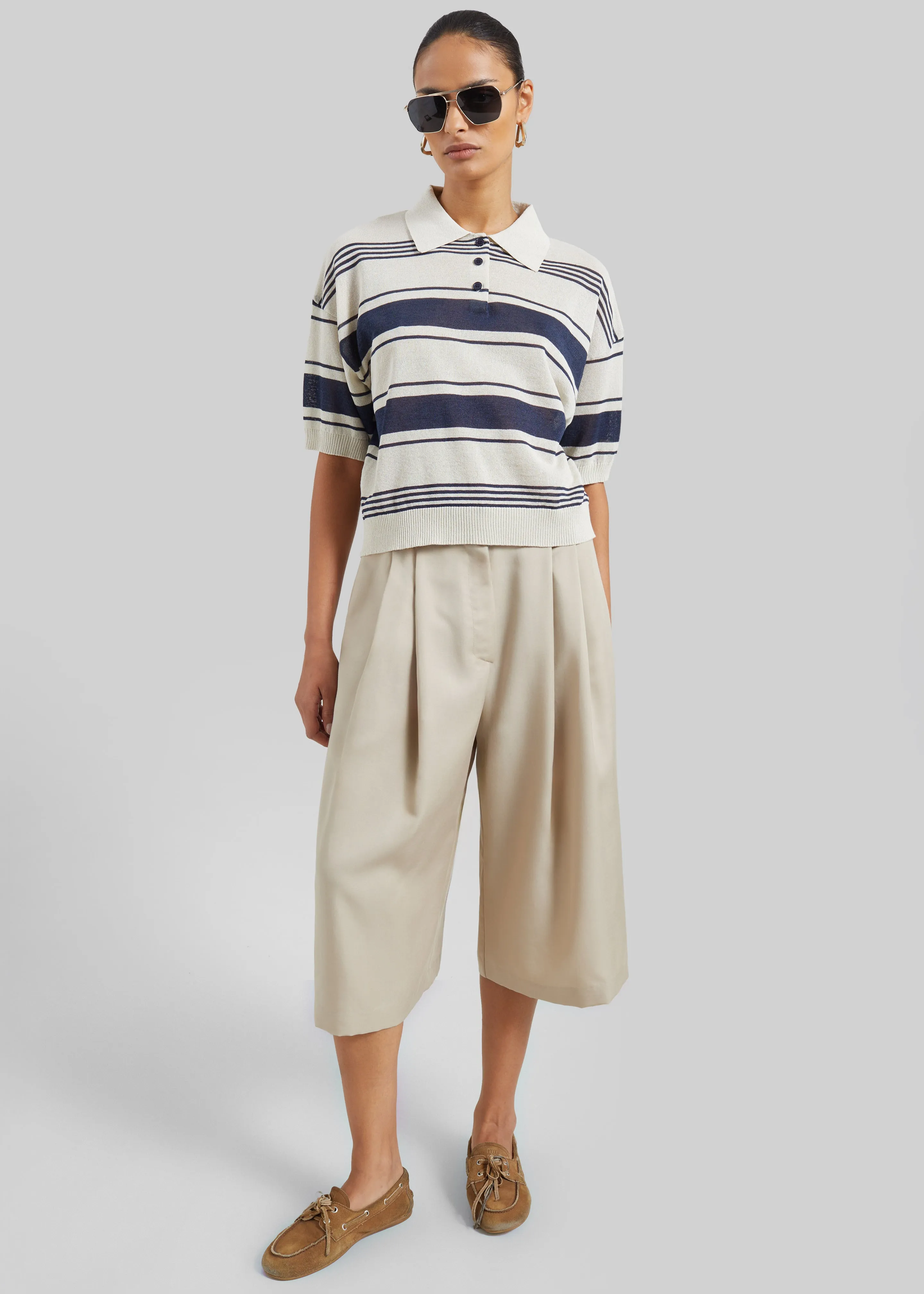 Vorey Pleated Bermuda Shorts - Beige sold by Frankie Shop product image thumbnail 2