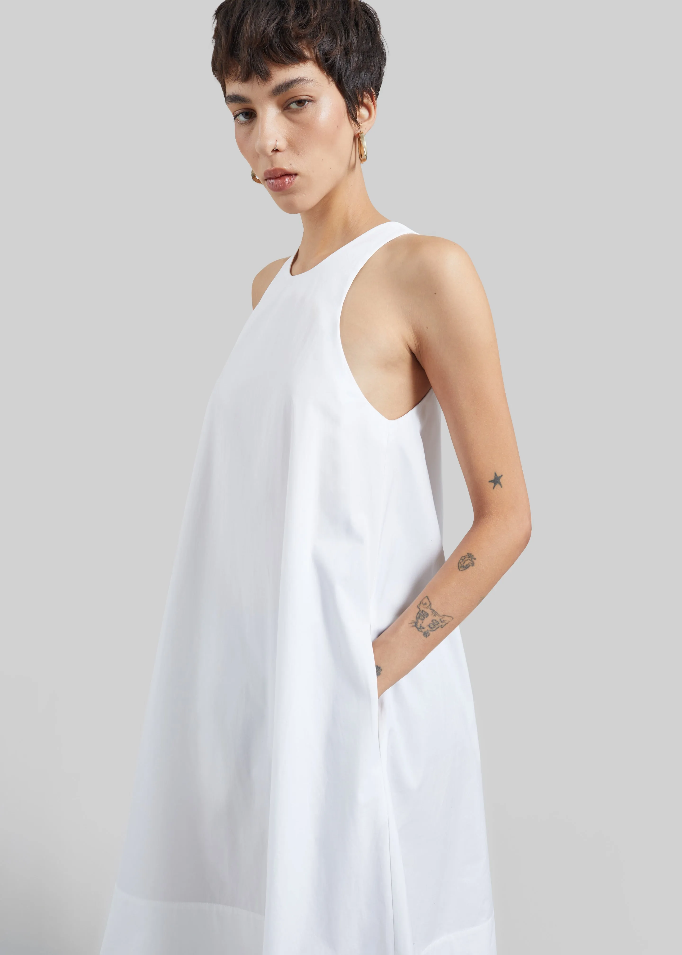 CO Crewneck A-line Dress - White sold by Frankie Shop product image thumbnail 4