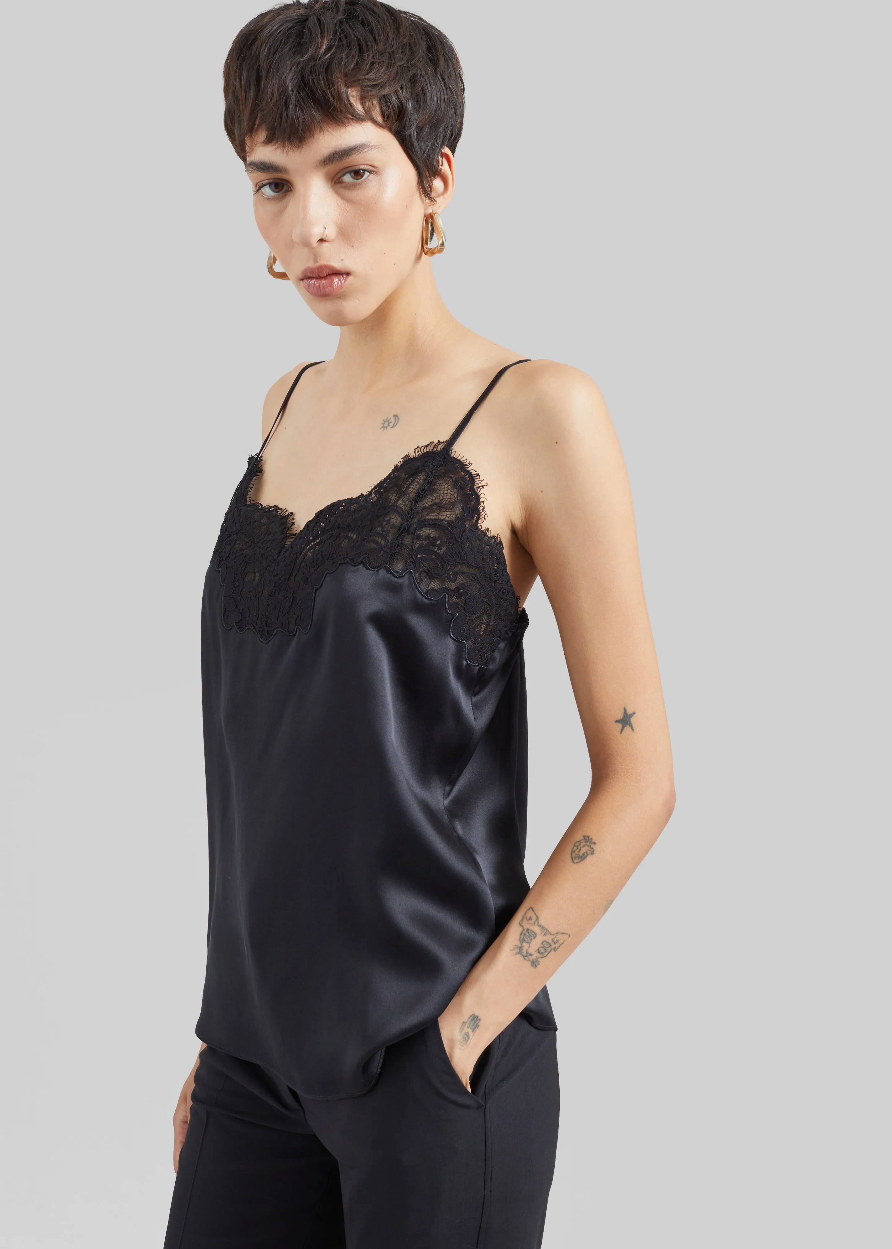 CO Lace Silk Camisole - Black sold by Frankie Shop product image thumbnail 4