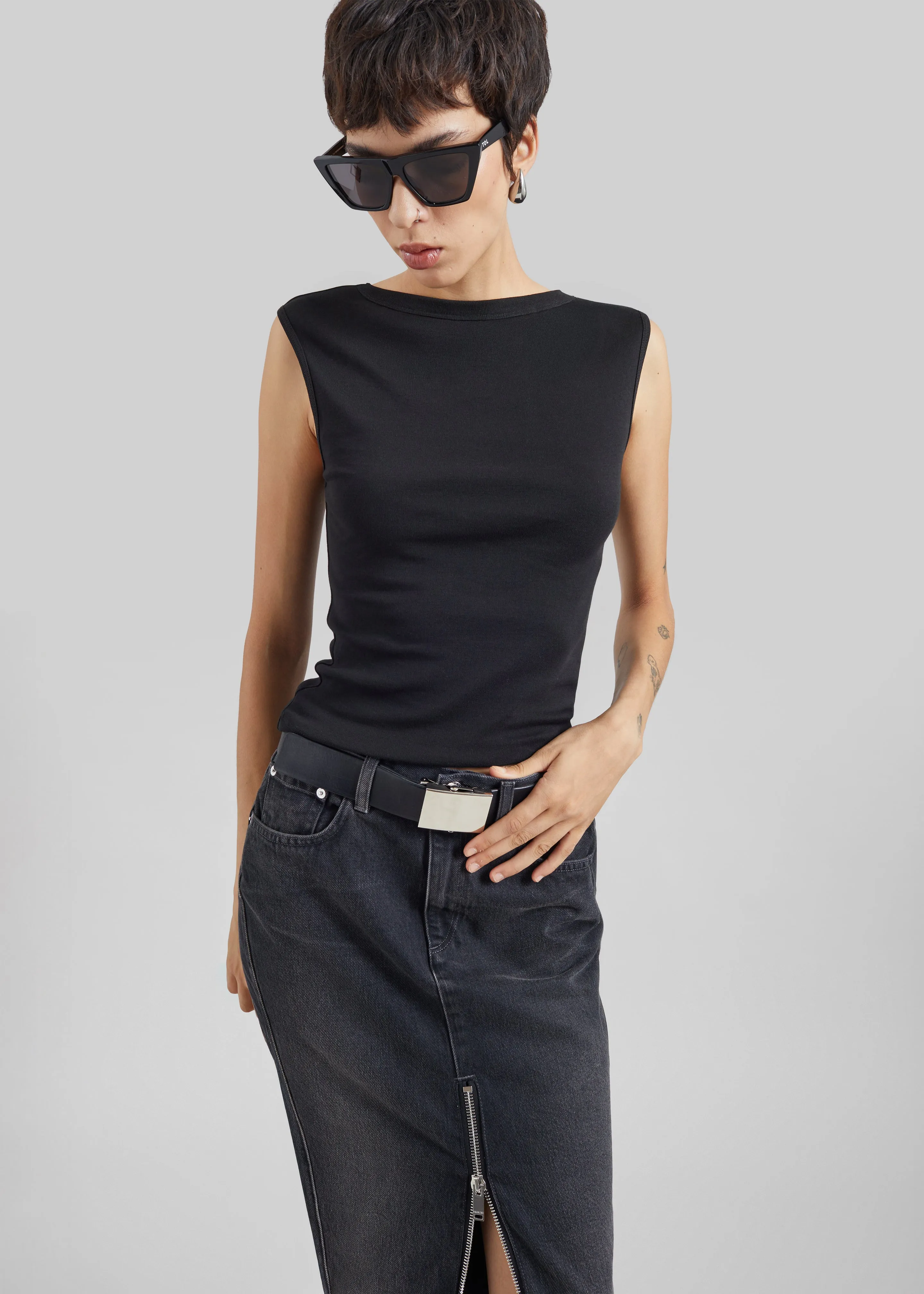 St. Agni Organic Cotton Ballerina Top - Jet Black sold by Frankie Shop product image thumbnail 2