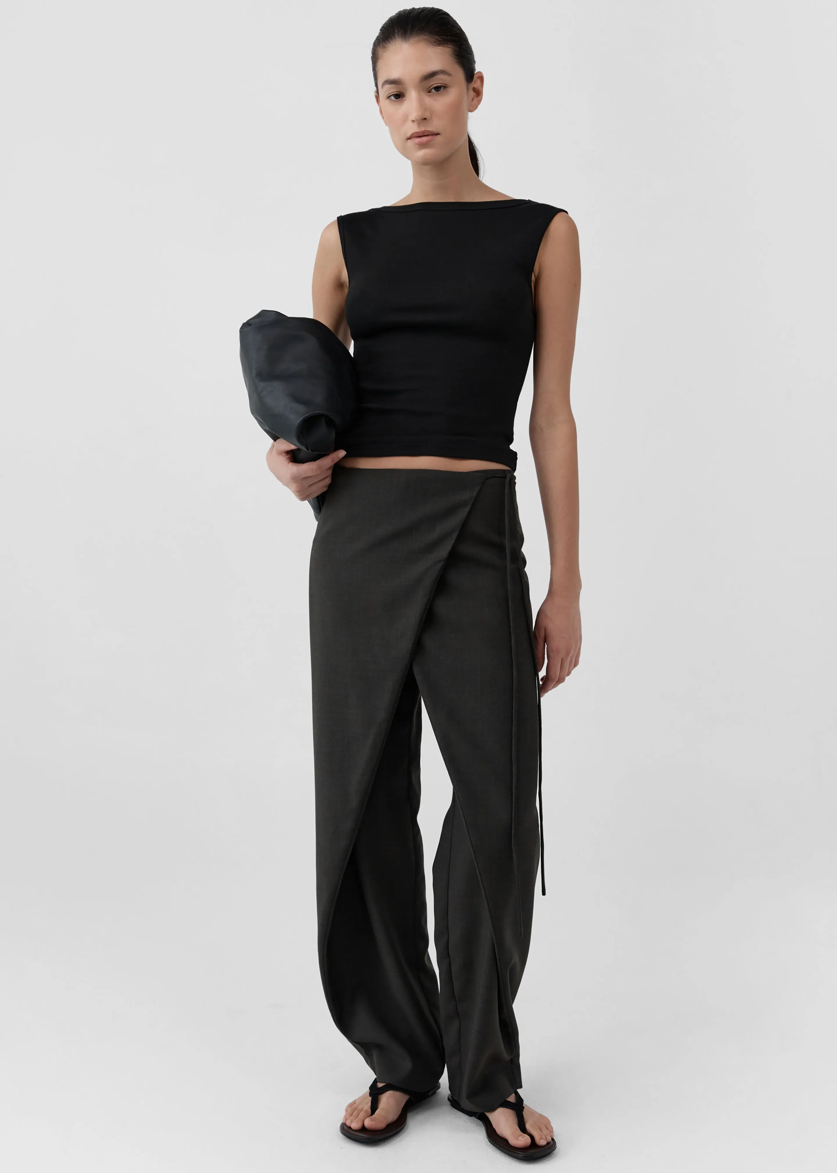 St. Agni Organic Cotton Ballerina Top - Jet Black sold by Frankie Shop product image thumbnail 3